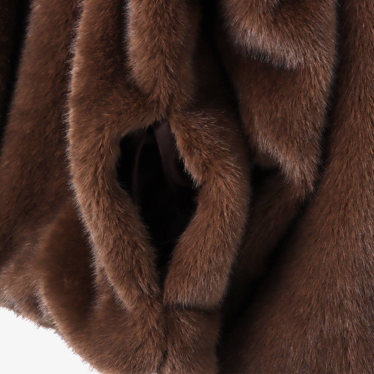 atmos pink Faux Fur Jacket BROWNの画像
