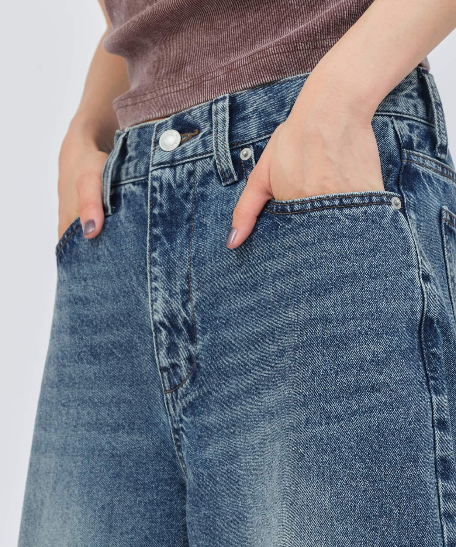 atmos pink Loose Denim Pants BLUEの画像