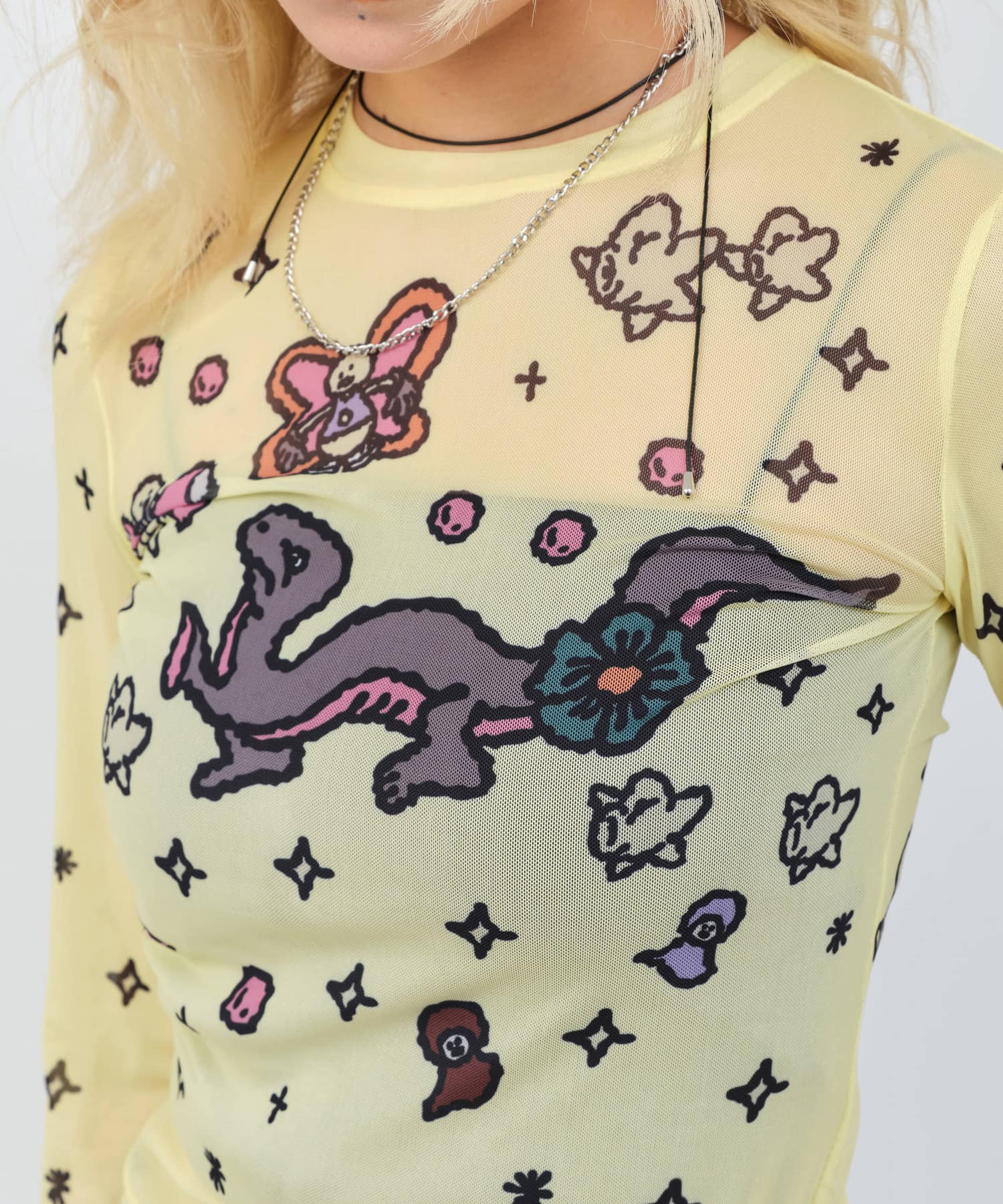 MARIA SAKURAI x atmos pink See-Through LS T-shirt BEIGEの画像