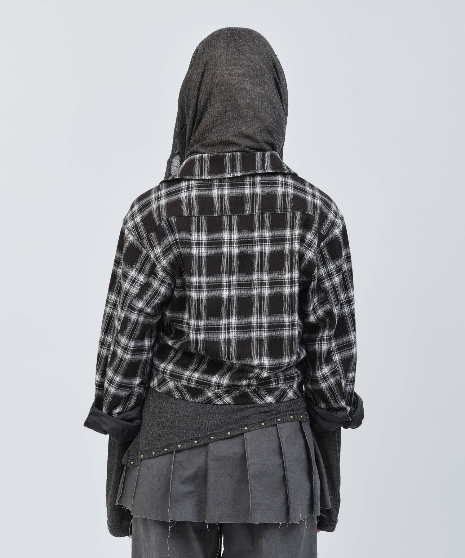 atmos pink Plaid Jacket BLACKの画像