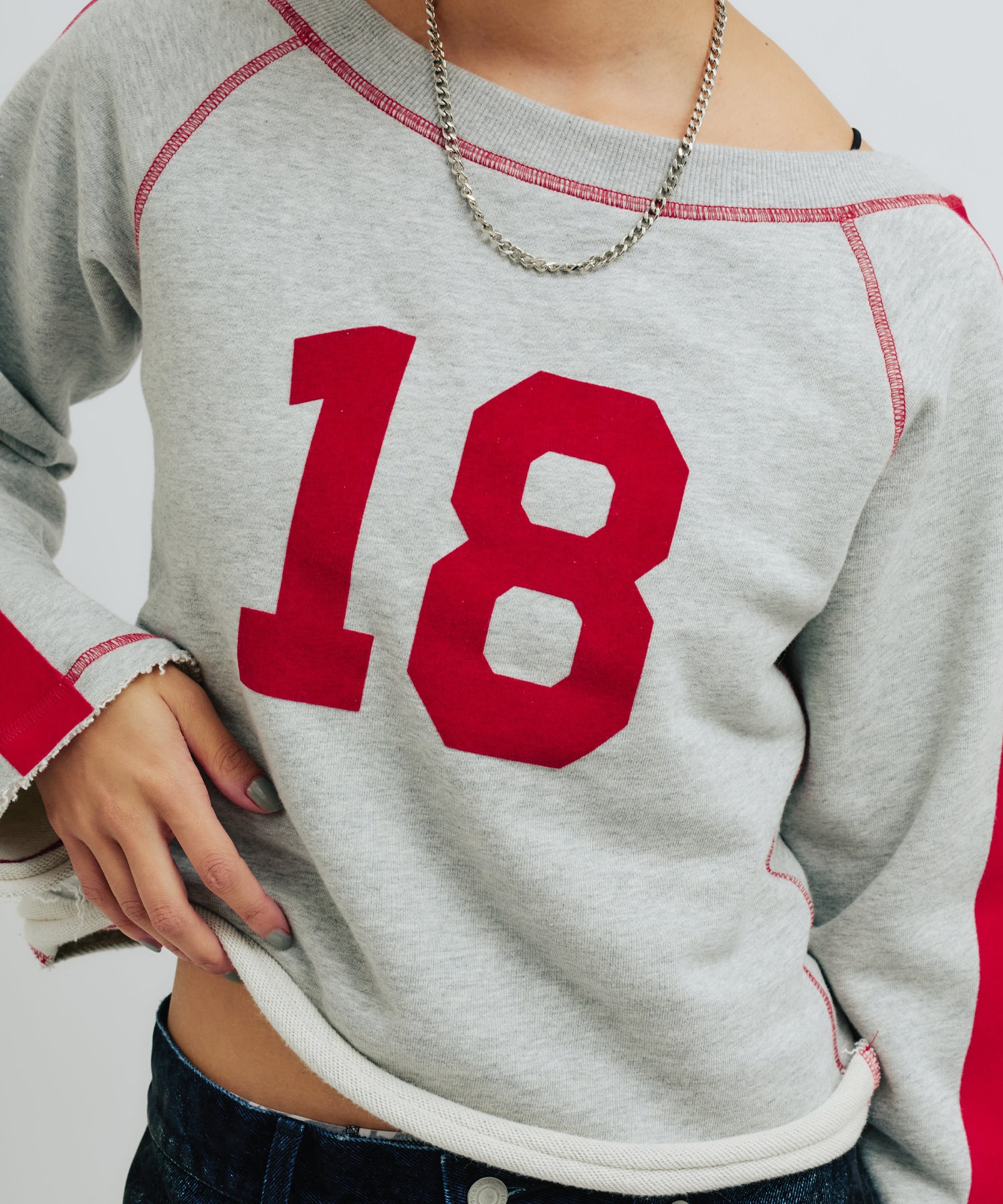 atmos pink Numbering Sweat Top GRAYの画像