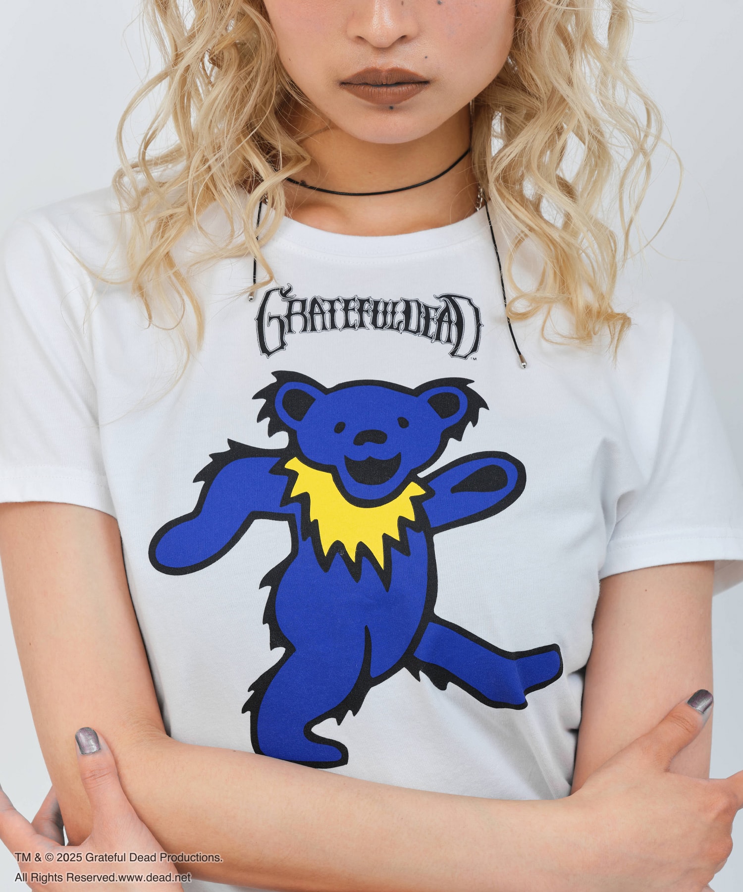 atmos pink Grateful Dead Mini T-shirt WHITEの画像