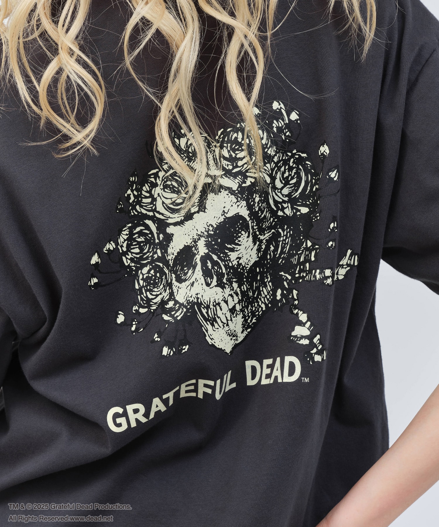atmos pink Grateful Dead Big T-shirt CHARCOALの画像