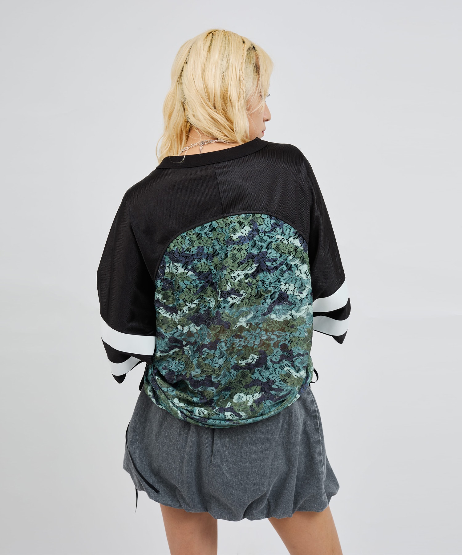 atmos pink Lace Docking T-shirt CAMOUFLAGEの画像