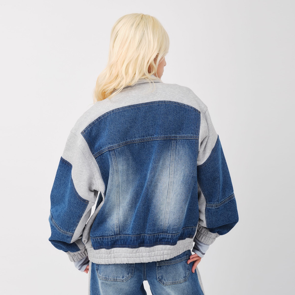 atmos pink Denim Docking Jacket BLUEの画像