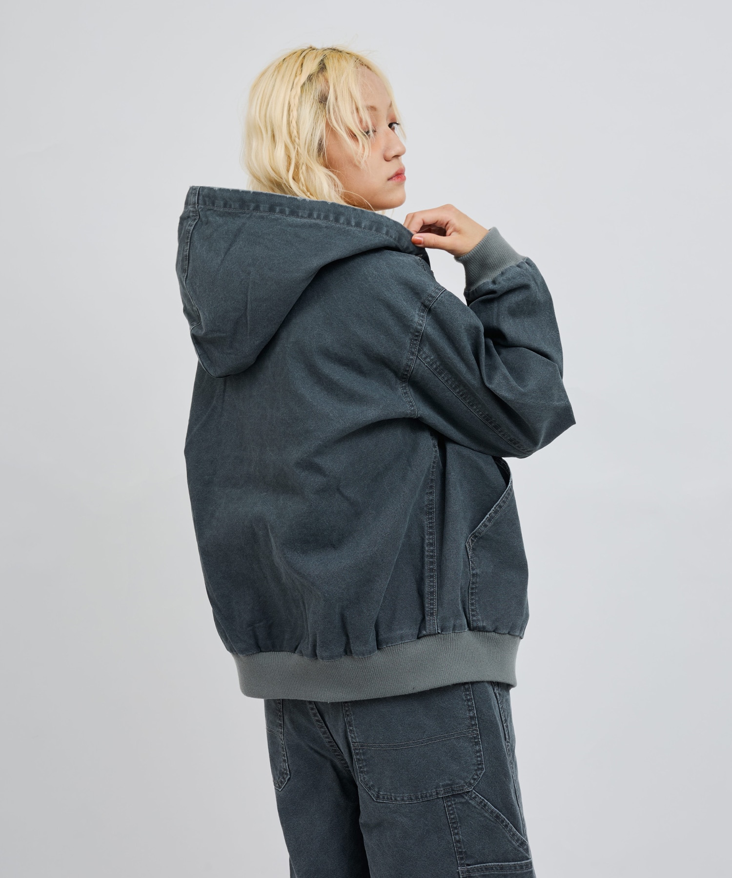 atmos pink Vintage Finish Hoodie Jacket GRAYの画像
