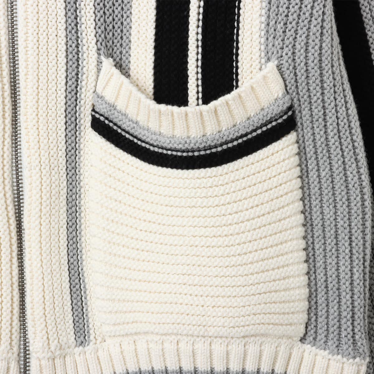 atmos pink Stripe Knit Cardigan GRAYの画像