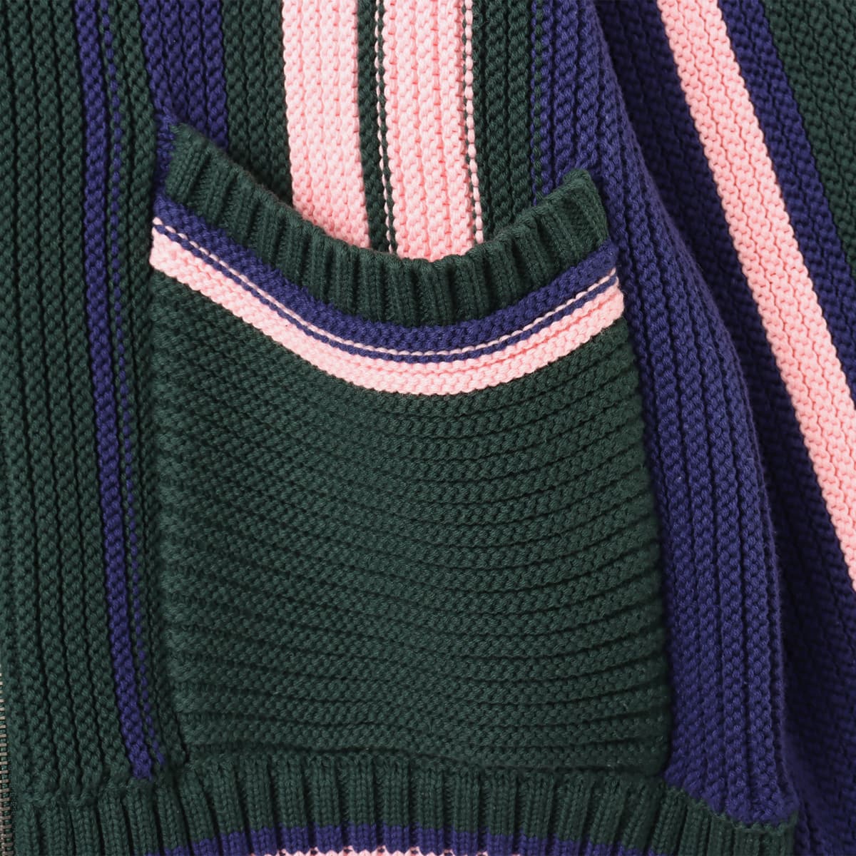 atmos pink Stripe Knit Cardigan NAVYの画像