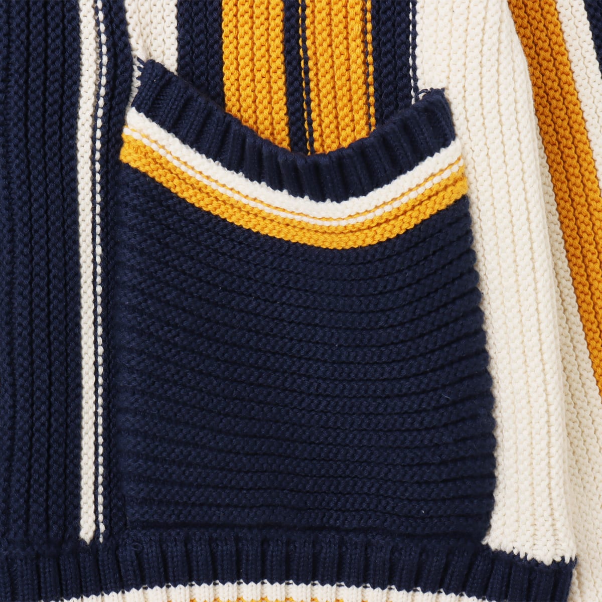 atmos pink Stripe Knit Cardigan YELLOWの画像