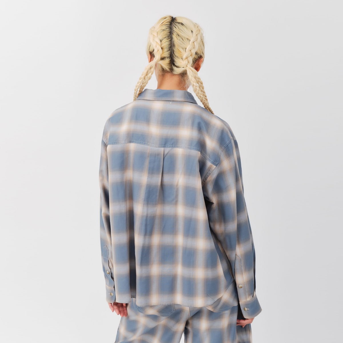 atmos pink Ombre Check Shirt BLUE（アトモス ピンク オンブレ