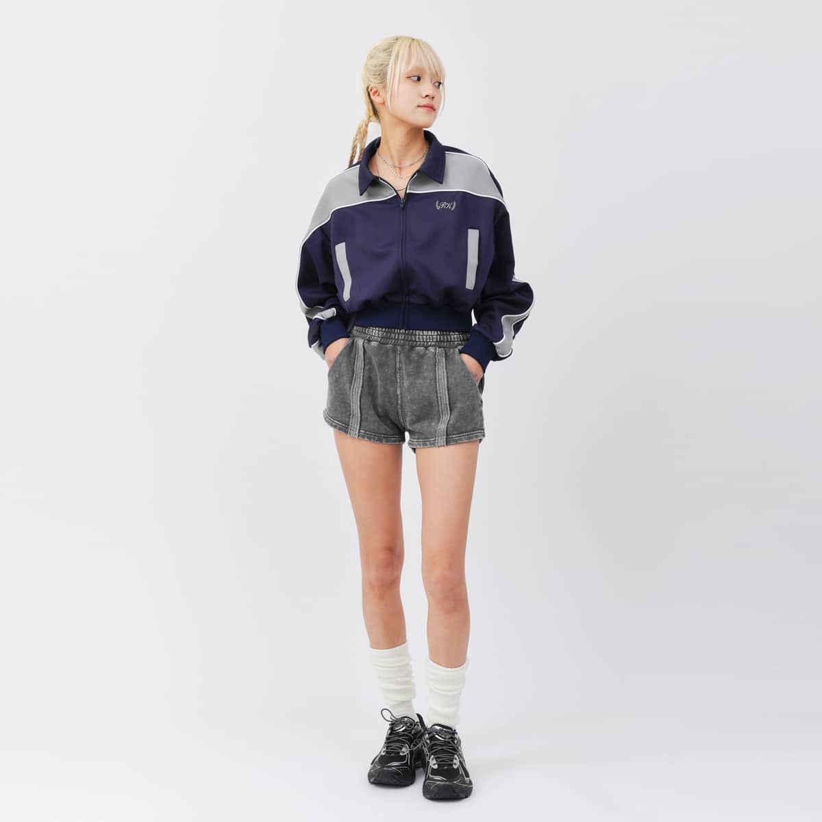atmos pink Pigment Sweat Short Pants BLACKの画像