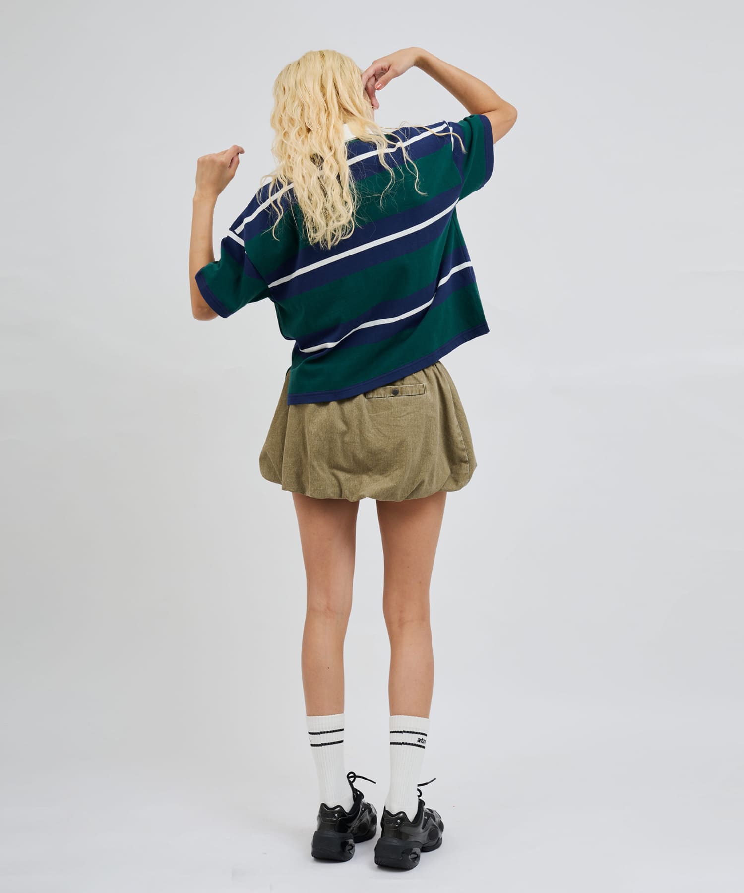 atmos pink Rugger Shirt GREENの画像