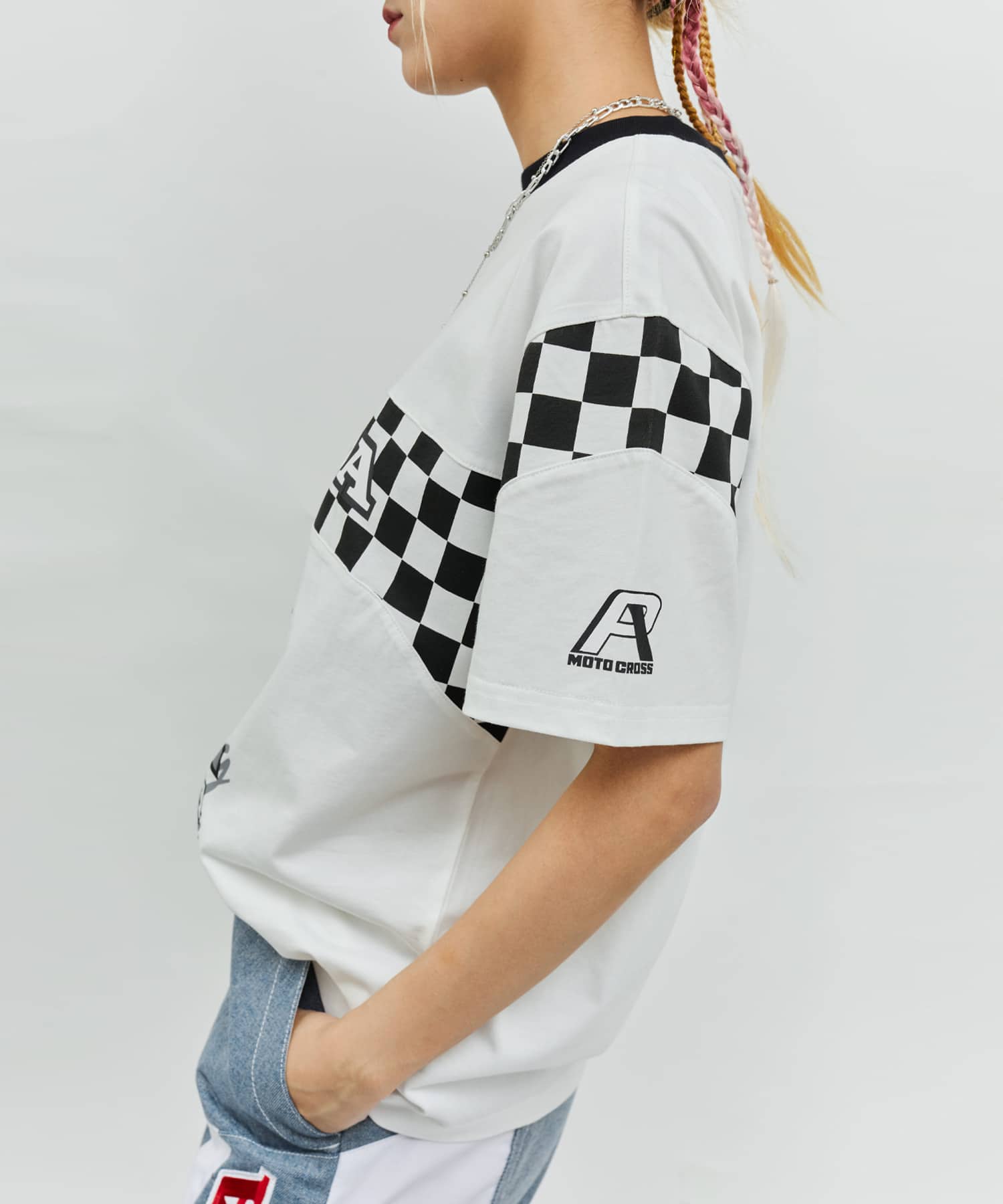 HONDA x atmos pink Racing Over T-shirt WHITEの画像