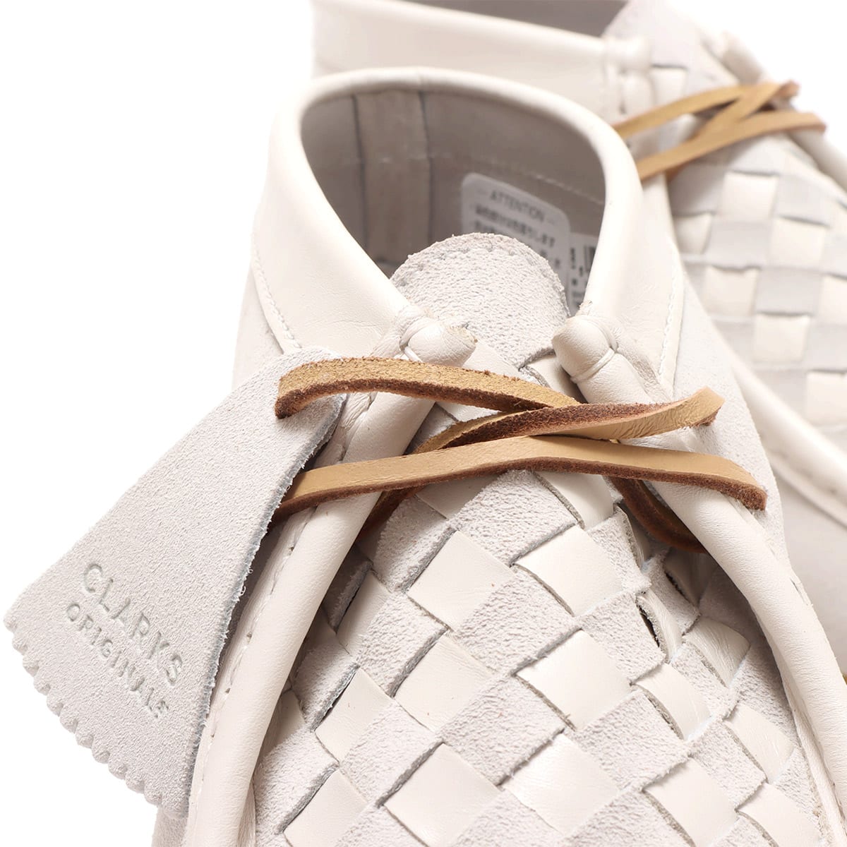 Clarks Wallabee Boot White Woven 21SP-Iの画像