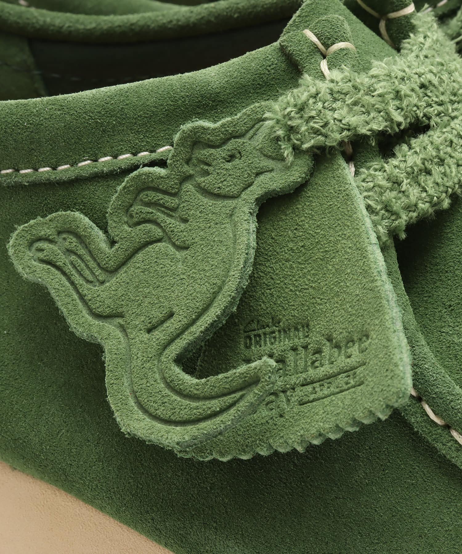 Clarks Wallabee 2604 Green Sdeの画像