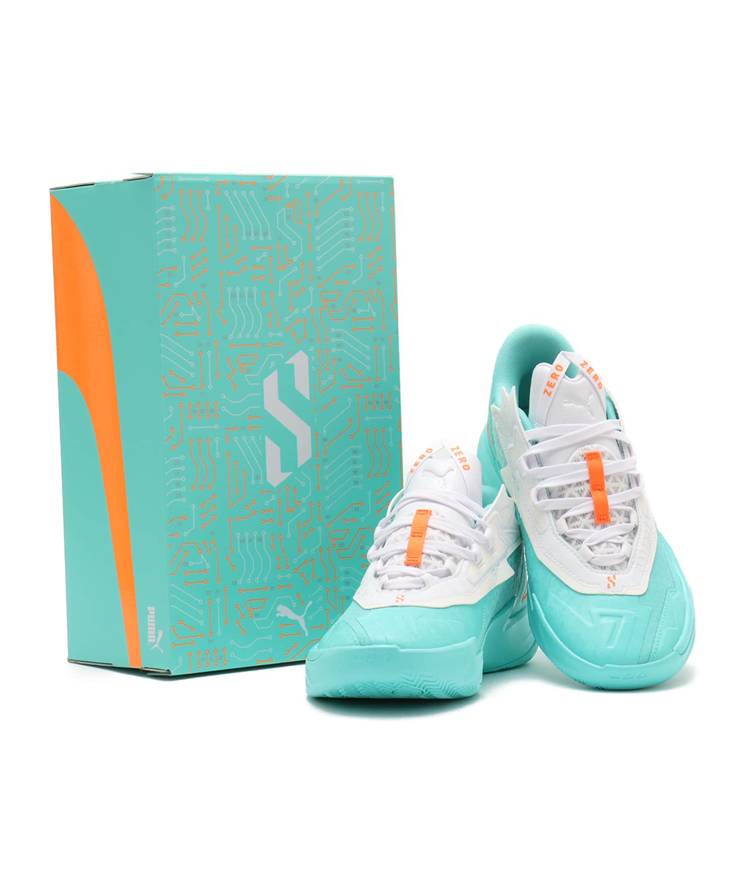 PUMA SCOOT ZEROS II SHIFT AQUATIC-ORANGE POPPYの画像