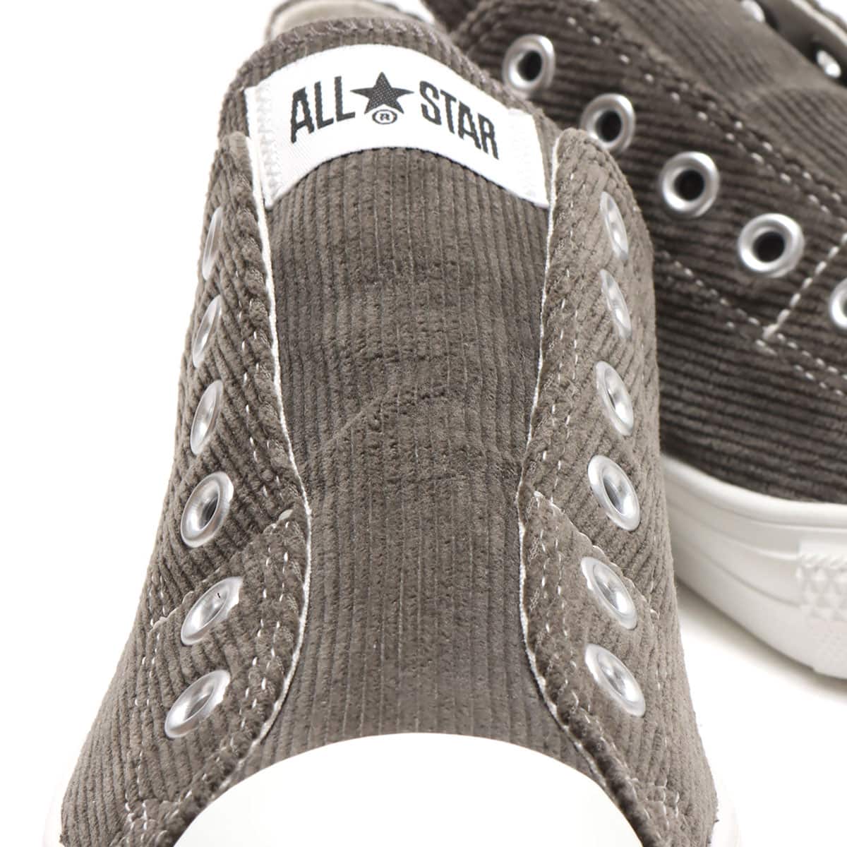 CONVERSE ALL STAR LIGHT CORDUROY SLIP OX CHACOAL 22FW-Iの画像