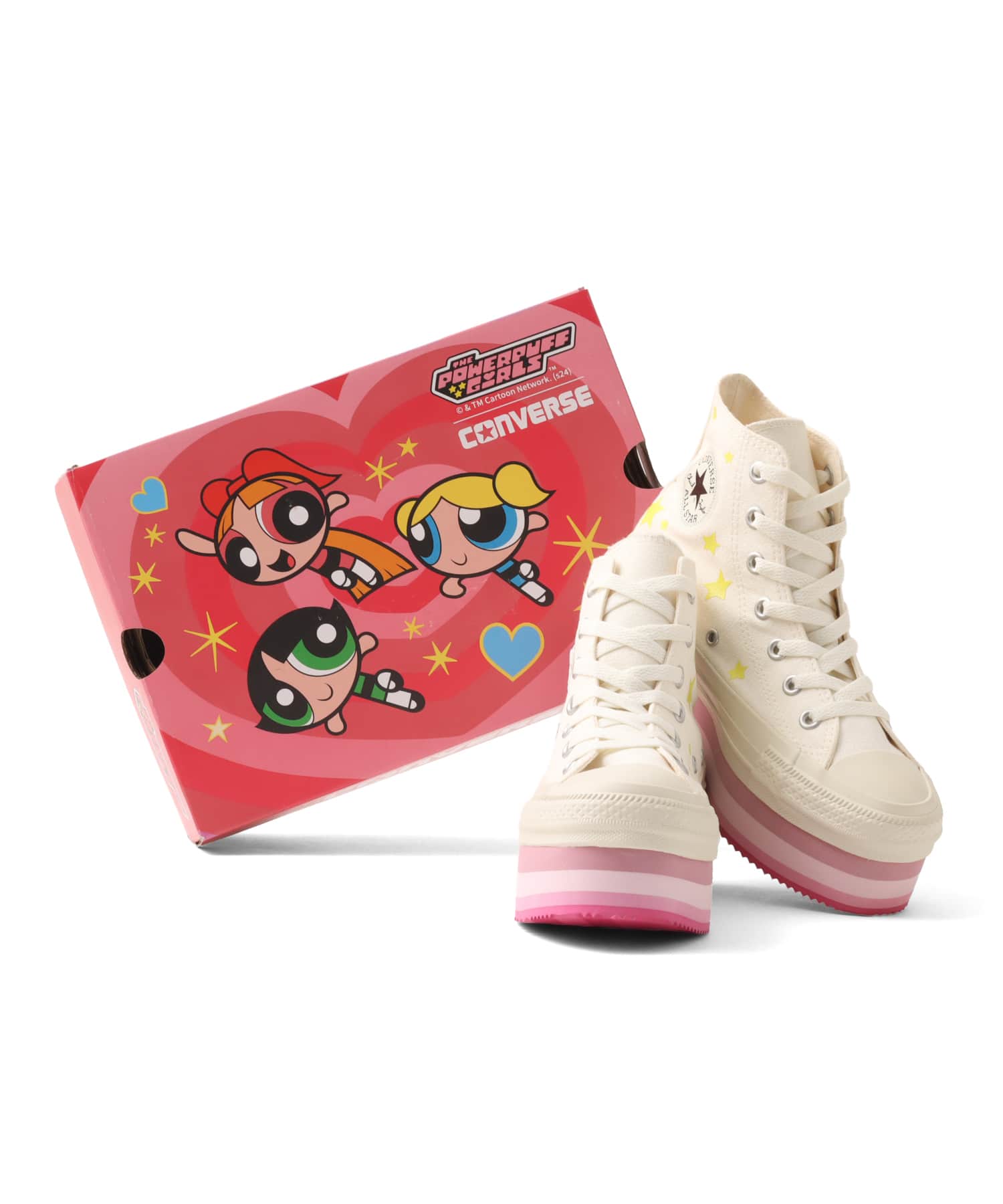 CONVERSE ALL STAR CHNKYLINE HI/THE POWERPUFF GIRLS WHITE