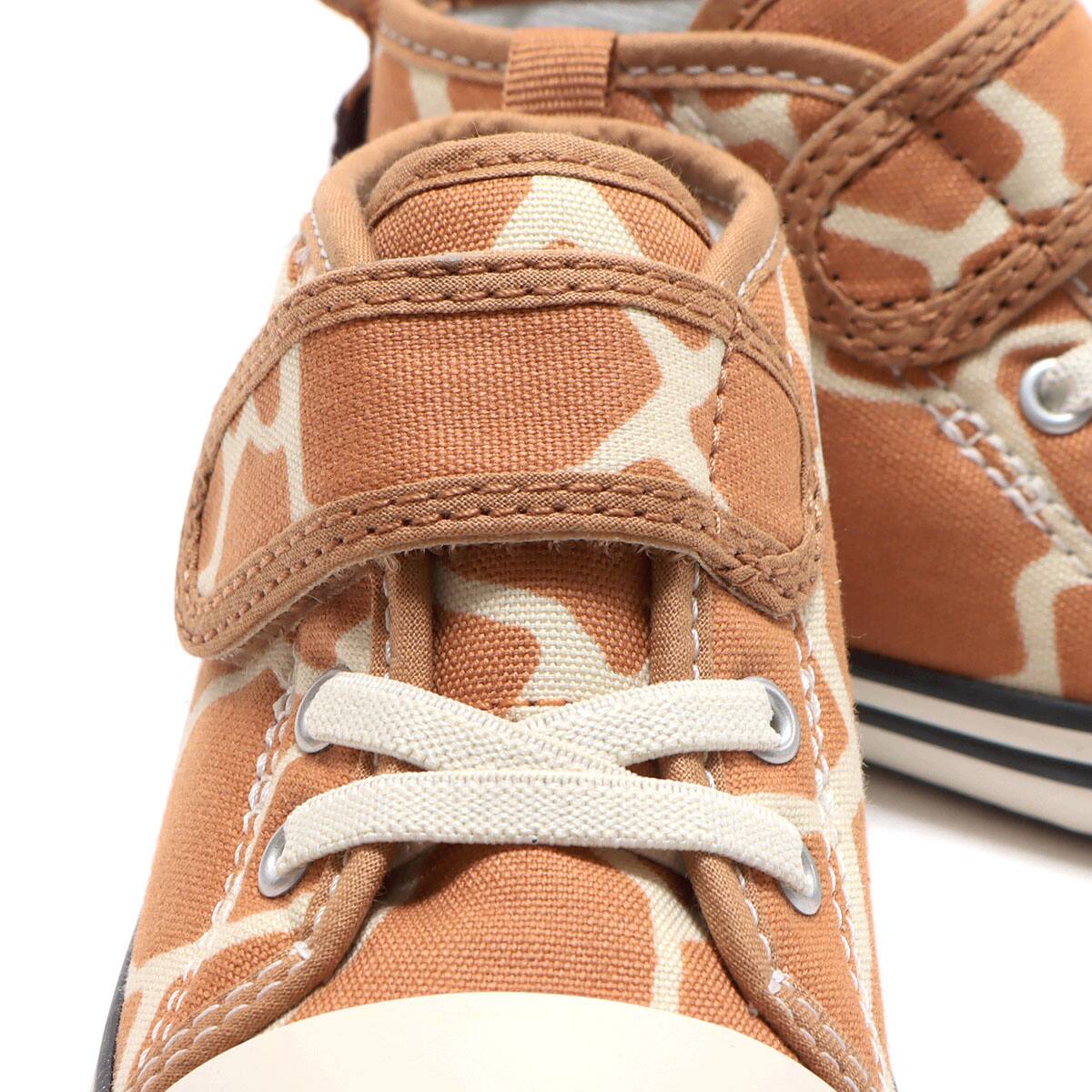 CONVERSE CHILD ALL STAR N GIRAFFESPOT V-1 BROWN 22SS-Iの画像