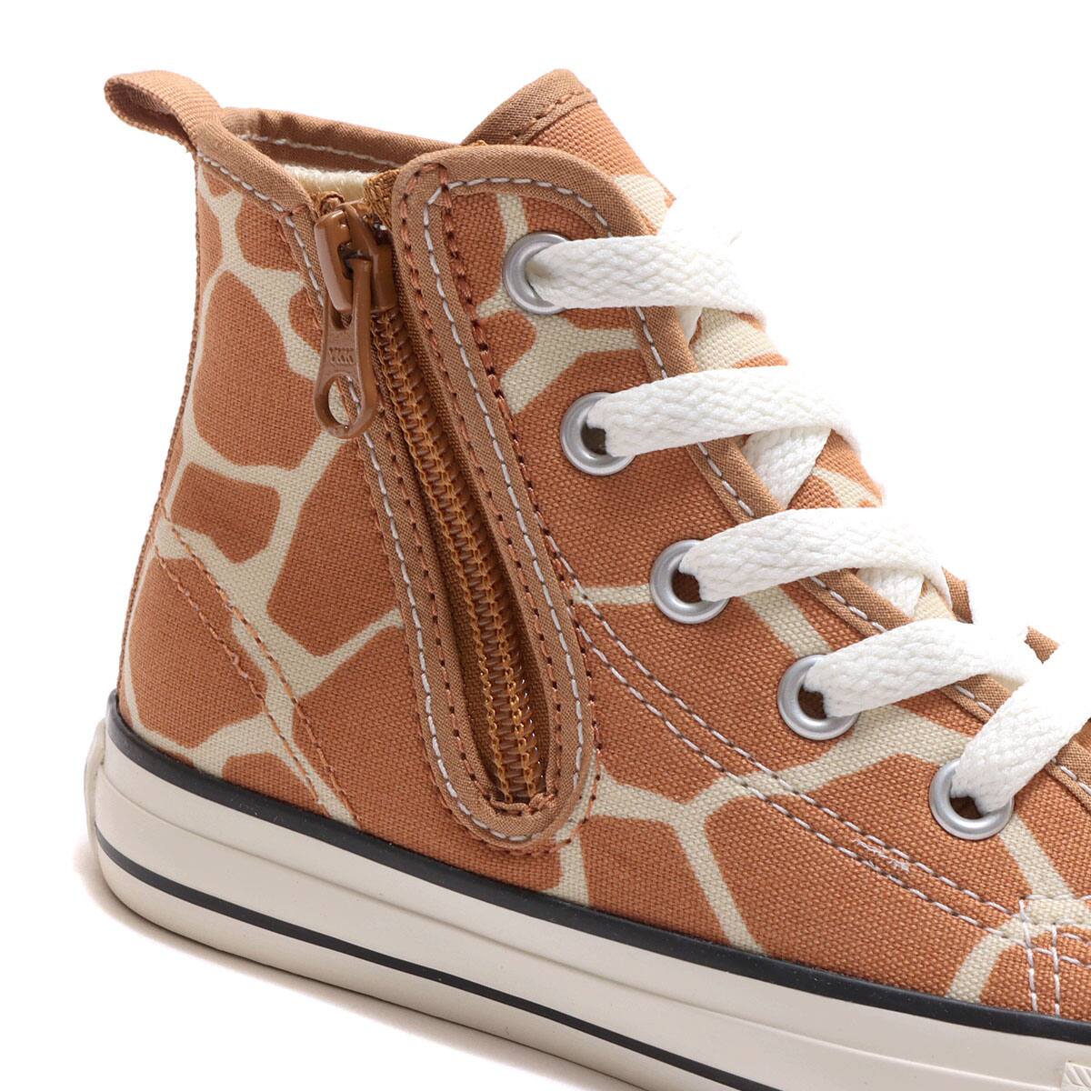 CONVERSE CHILD ALL STAR N GIRAFFESPOT V-1 BROWN 22SS-Iの画像