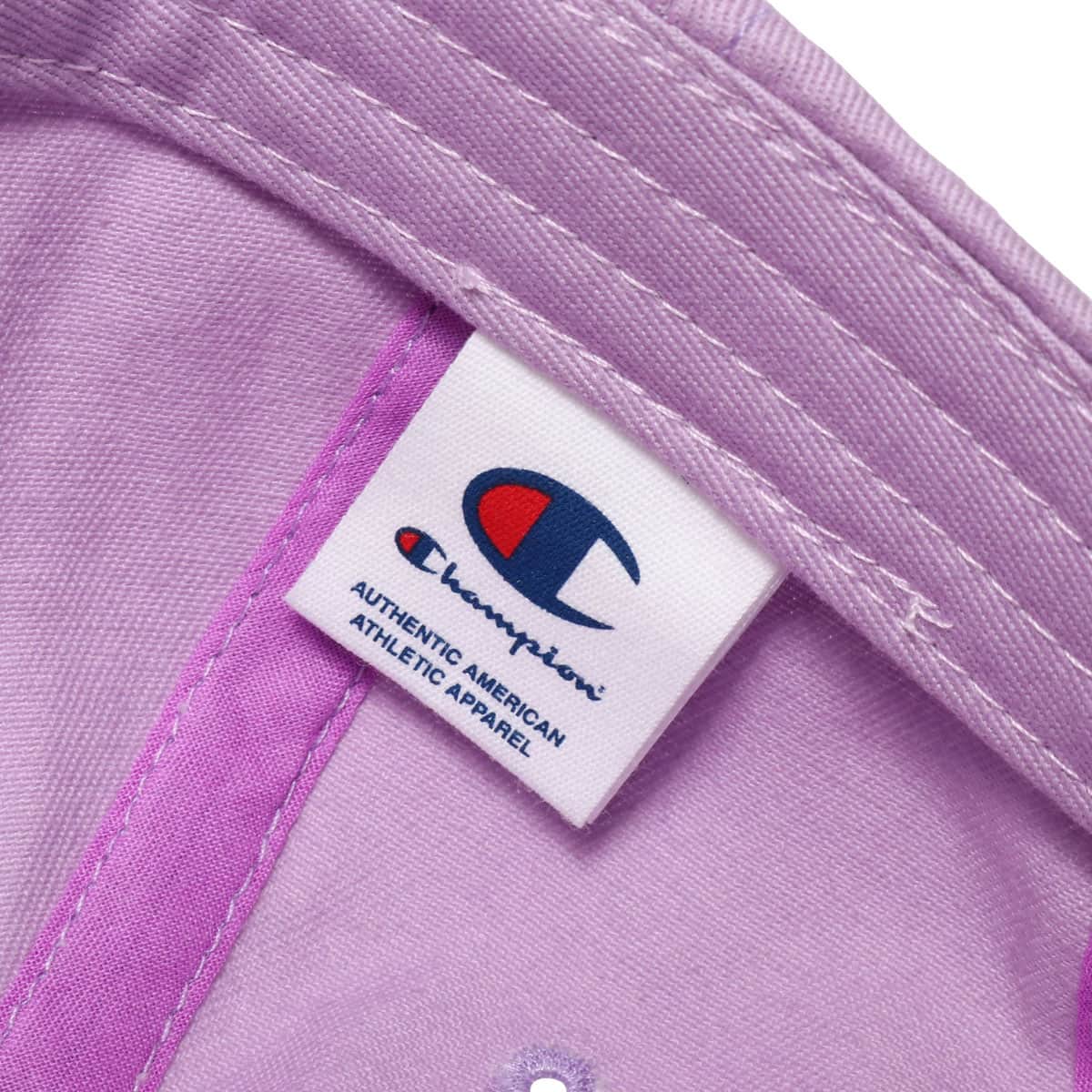 CHAMPION ウェーブ ロゴ ツイル ロー キャップ パープル 18FA-Iの画像