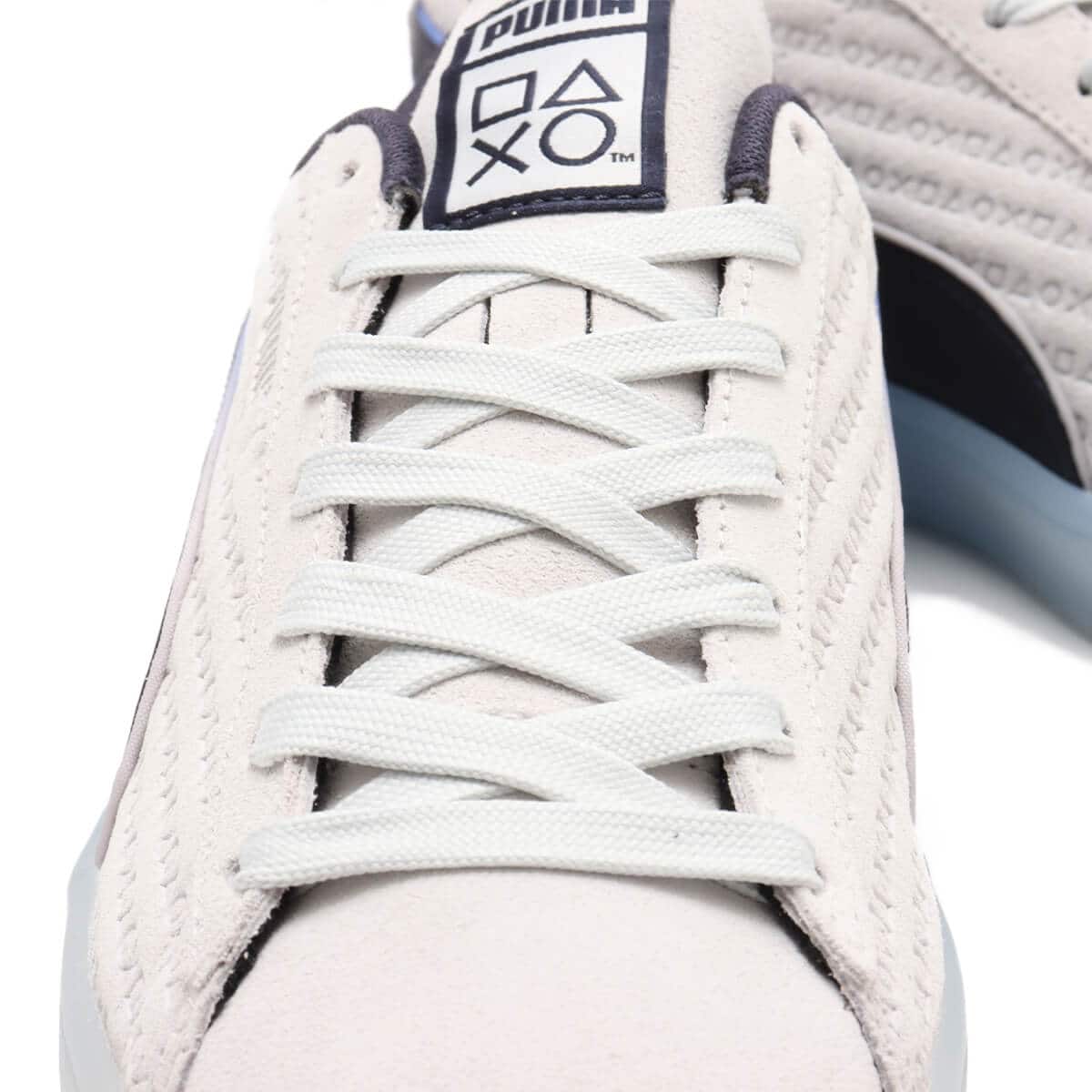 PUMA SUEDE PlayStation GLACIAL GRAY-NEW NAVYの画像