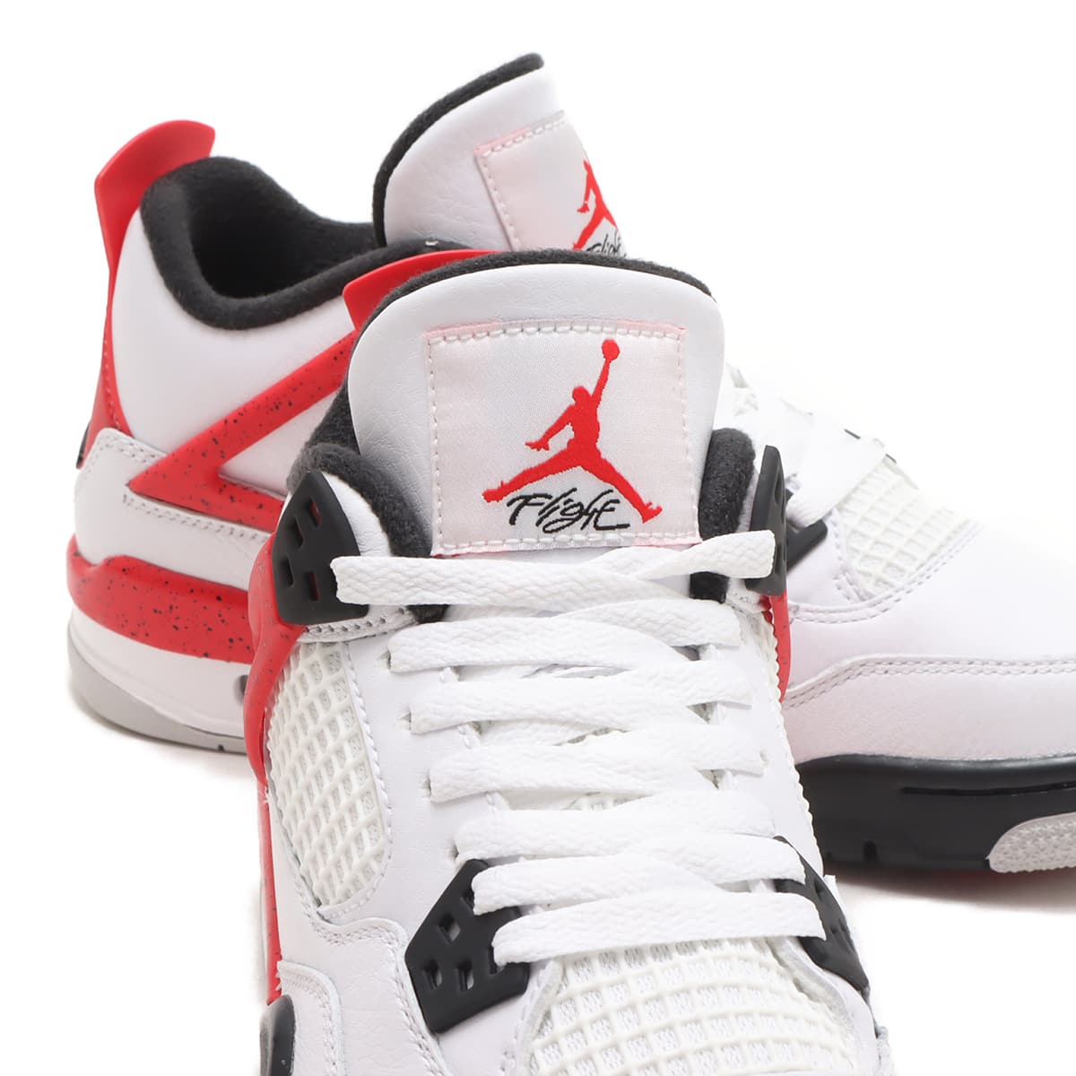 JORDAN BRAND AIR JORDAN 4 RETRO (GS) WHITE/FIRE RED-BLACK-NEUTRAL