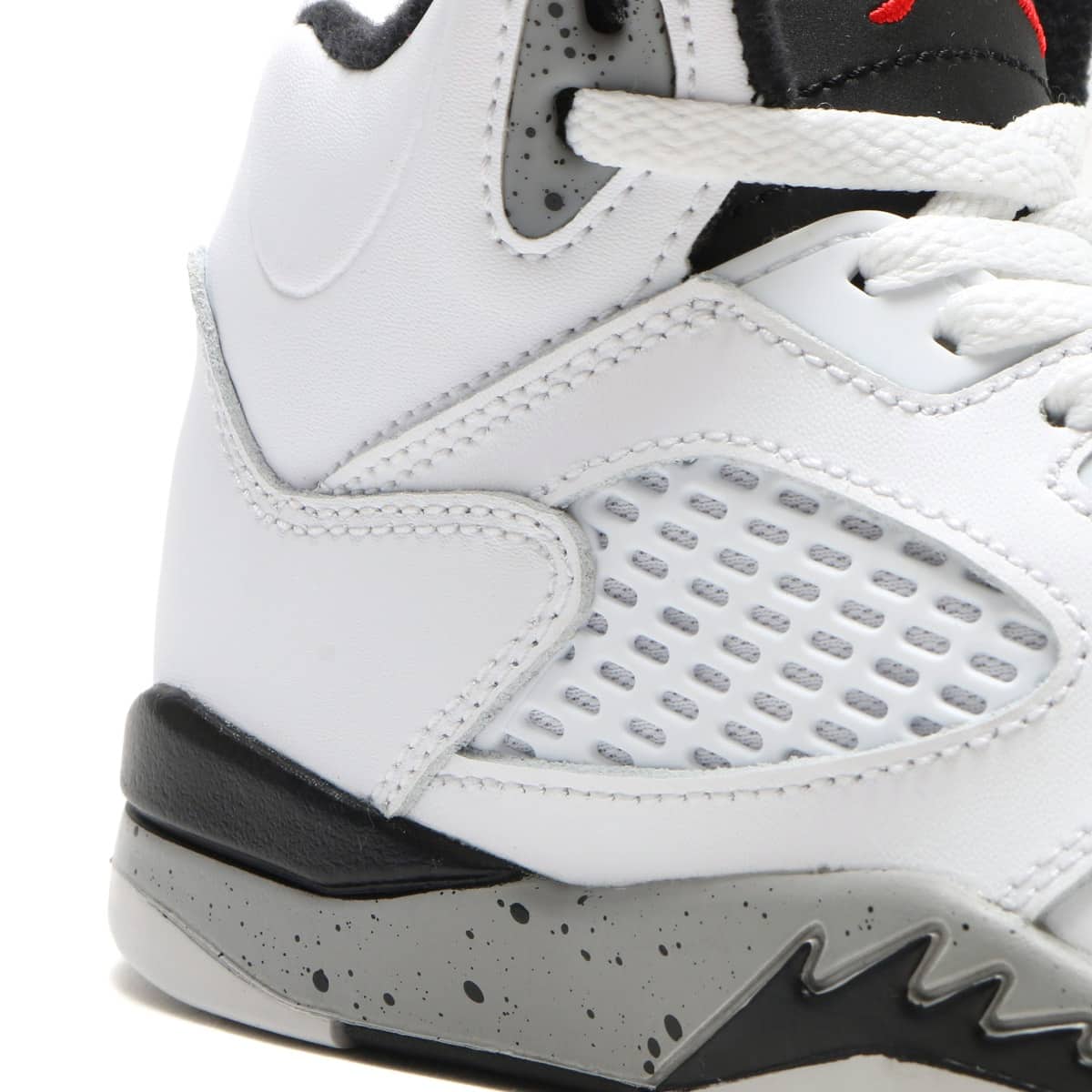 JORDAN BRAND JORDAN 5 RETRO BP  WHITE/UNIVERSITY RED-BLACK-MATTE SILVERの画像