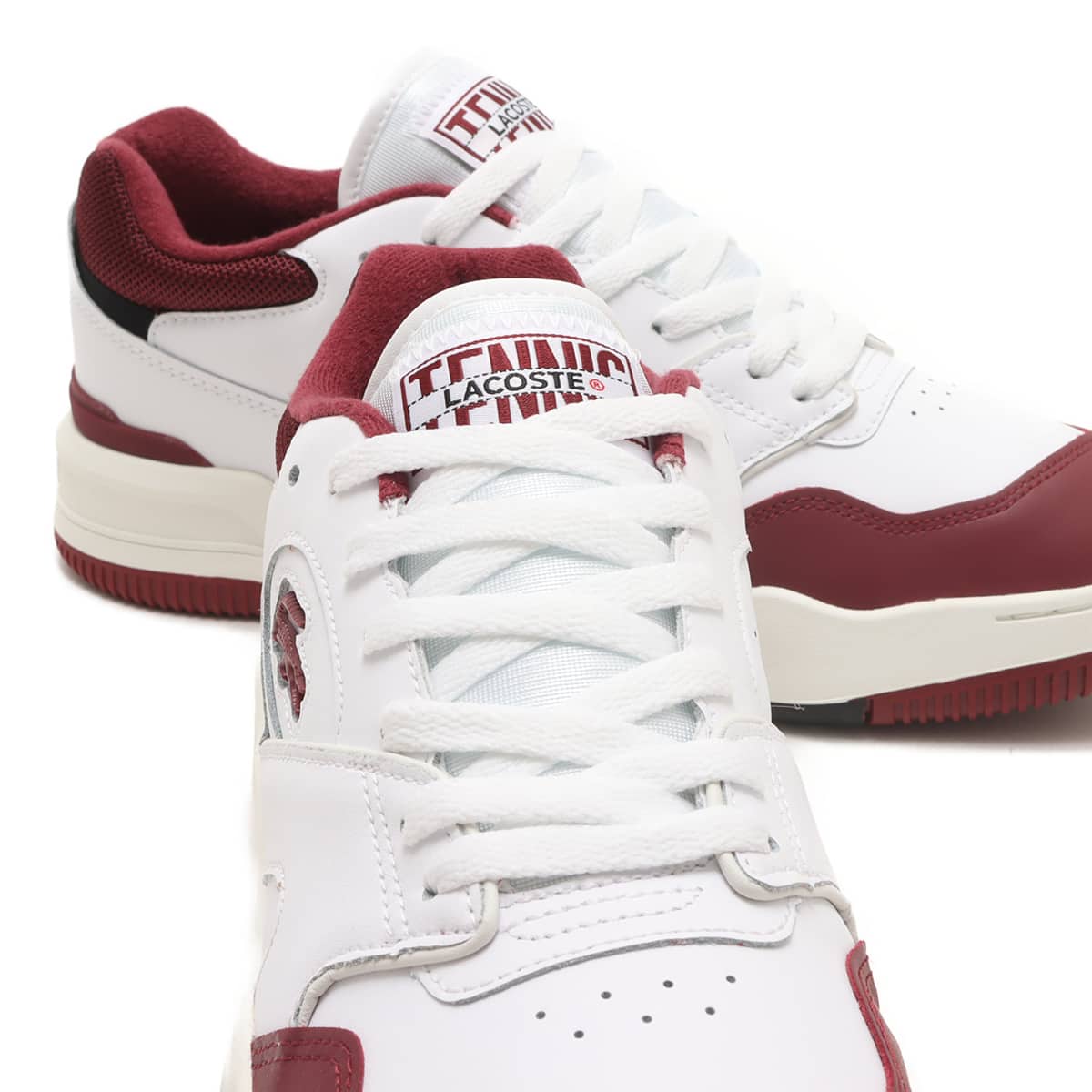 LACOSTE LINESHOT 223 2 SMA WHT/BURG 23FA-Iの画像