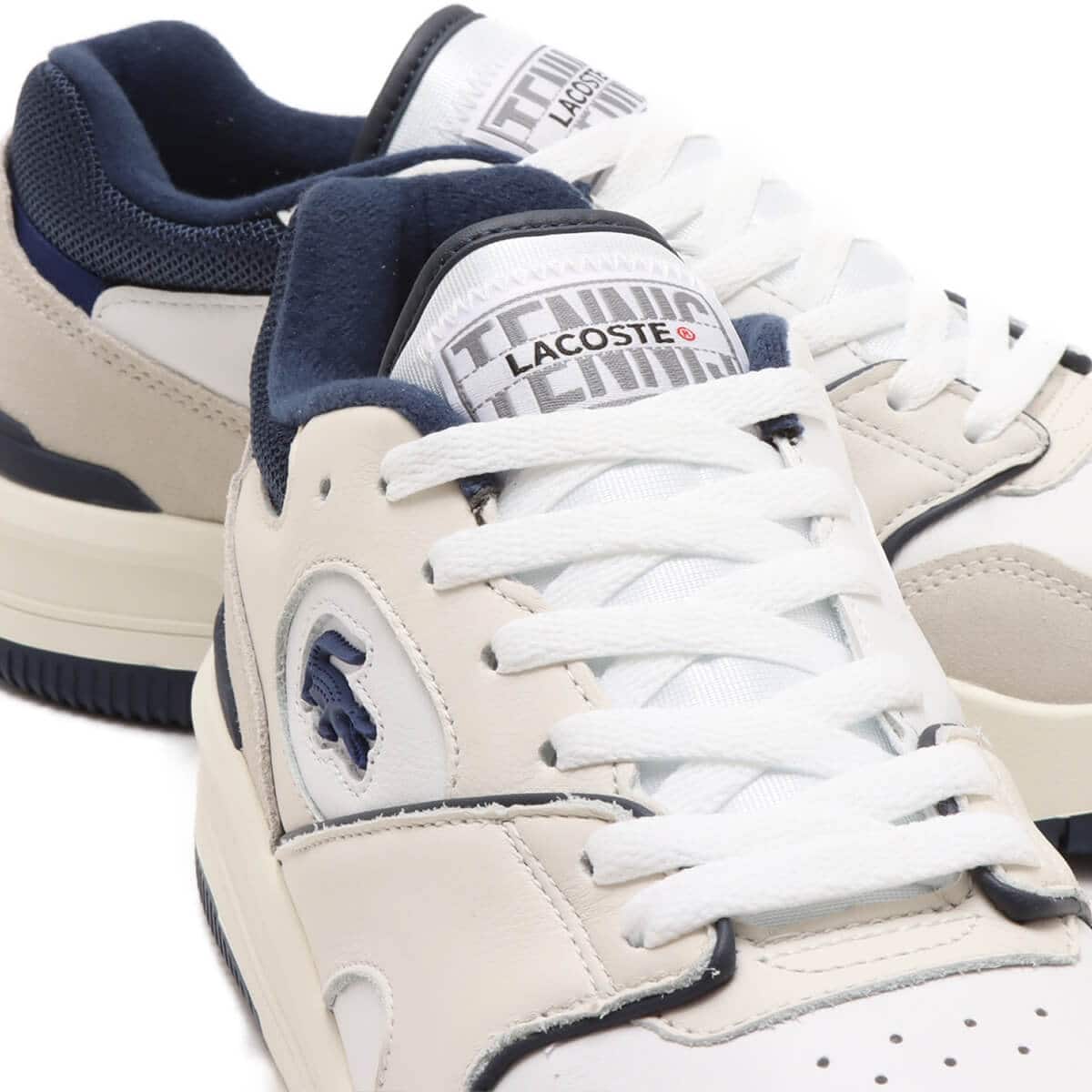 LACOSTE LINESHOT 124 1 SMA WHT/NVY 24SP-Iの画像