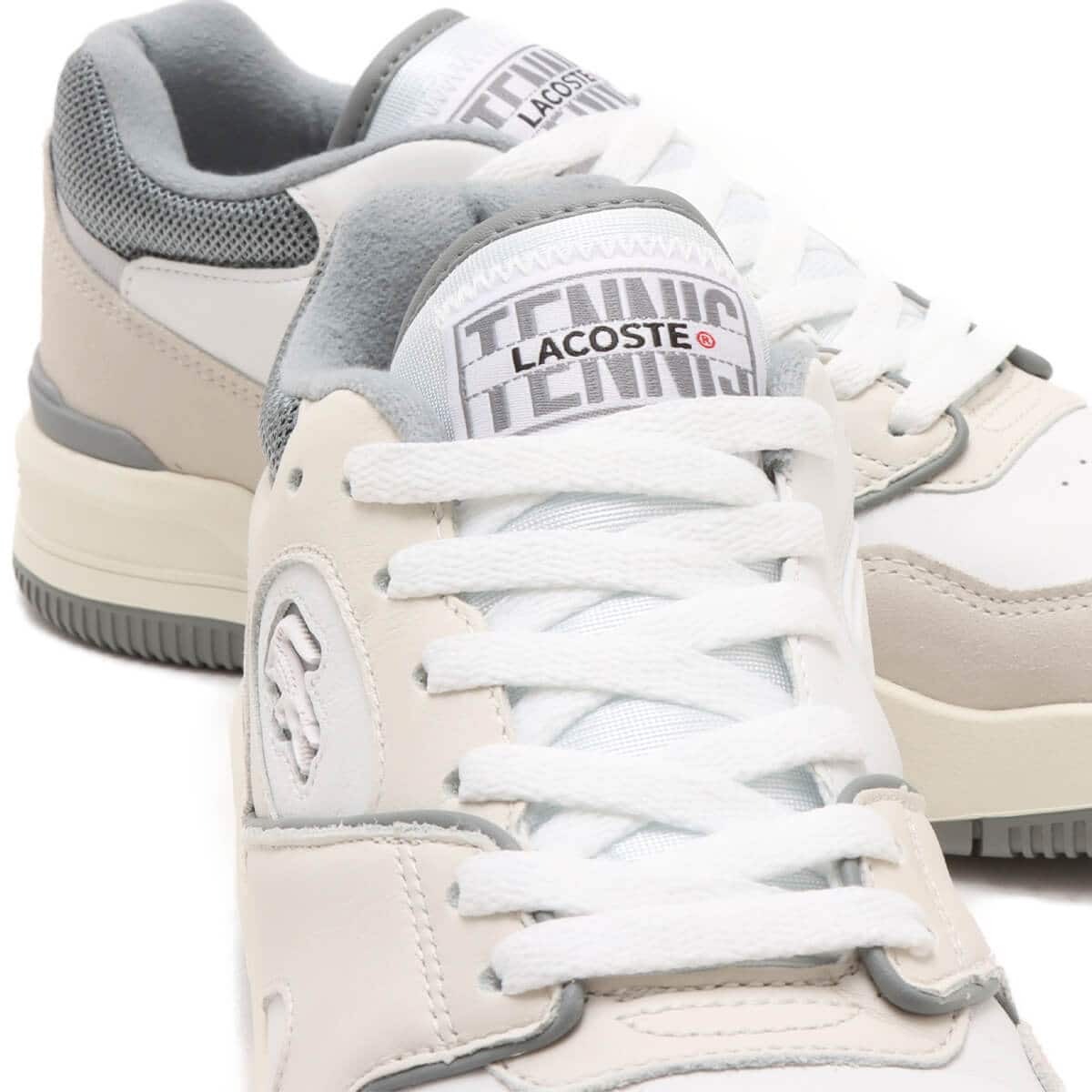 LACOSTE LINESHOT 124 1 SMA WHT/GRY 24SP-Iの画像