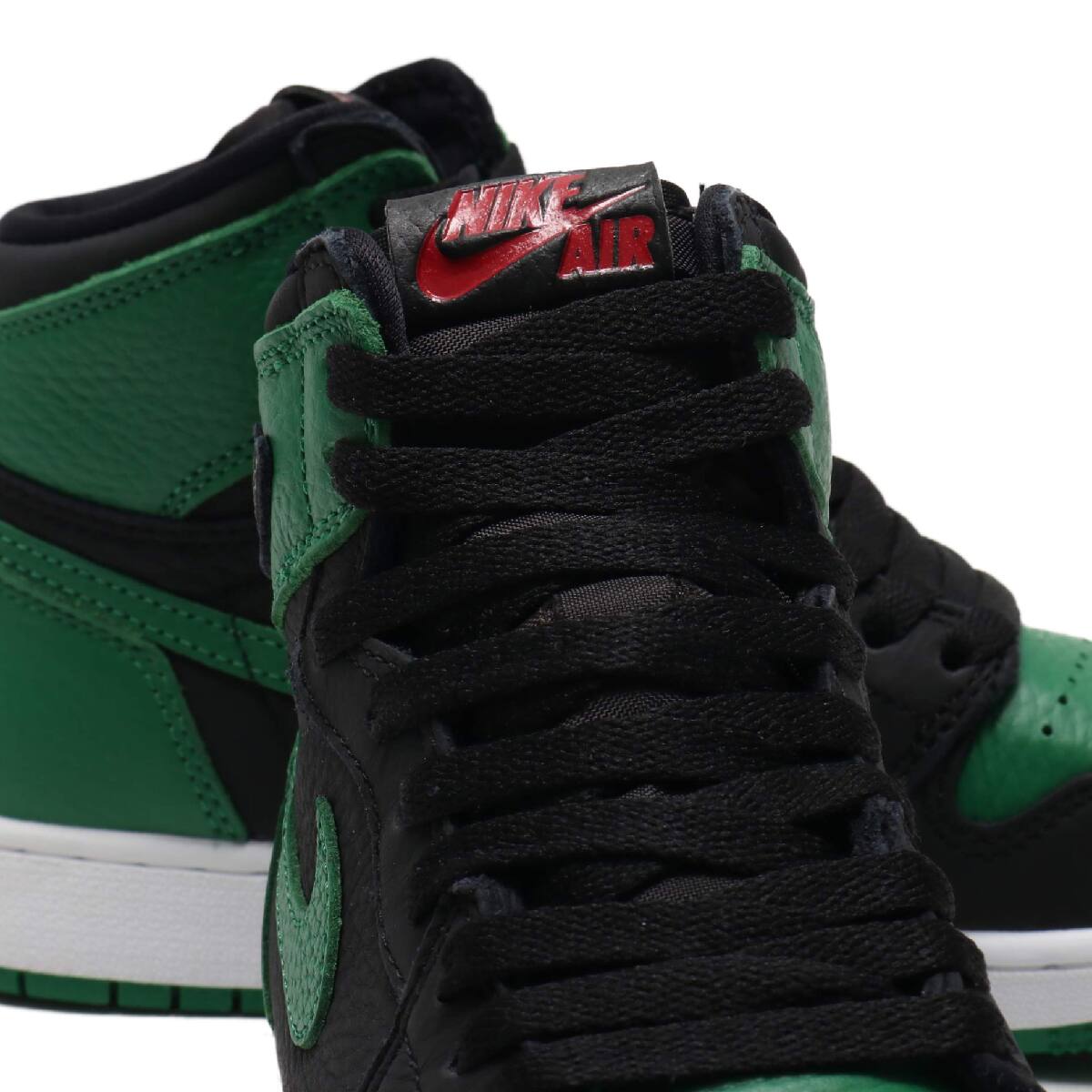 JORDAN BRAND AIR JORDAN 1 RETRO HIGH OG GS BLACK/PINE GREEN-WHITE ...