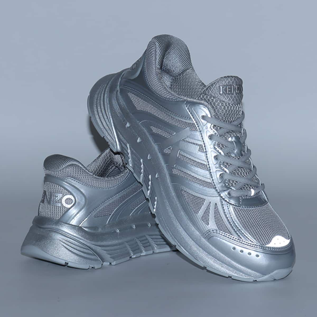 KENZO PACE LOW TOP SNEAKERS Silver (ケンゾー ペース ロー KENZO PACE LOW TOP SNEAKERS Silver (ケンゾー ペース ロー