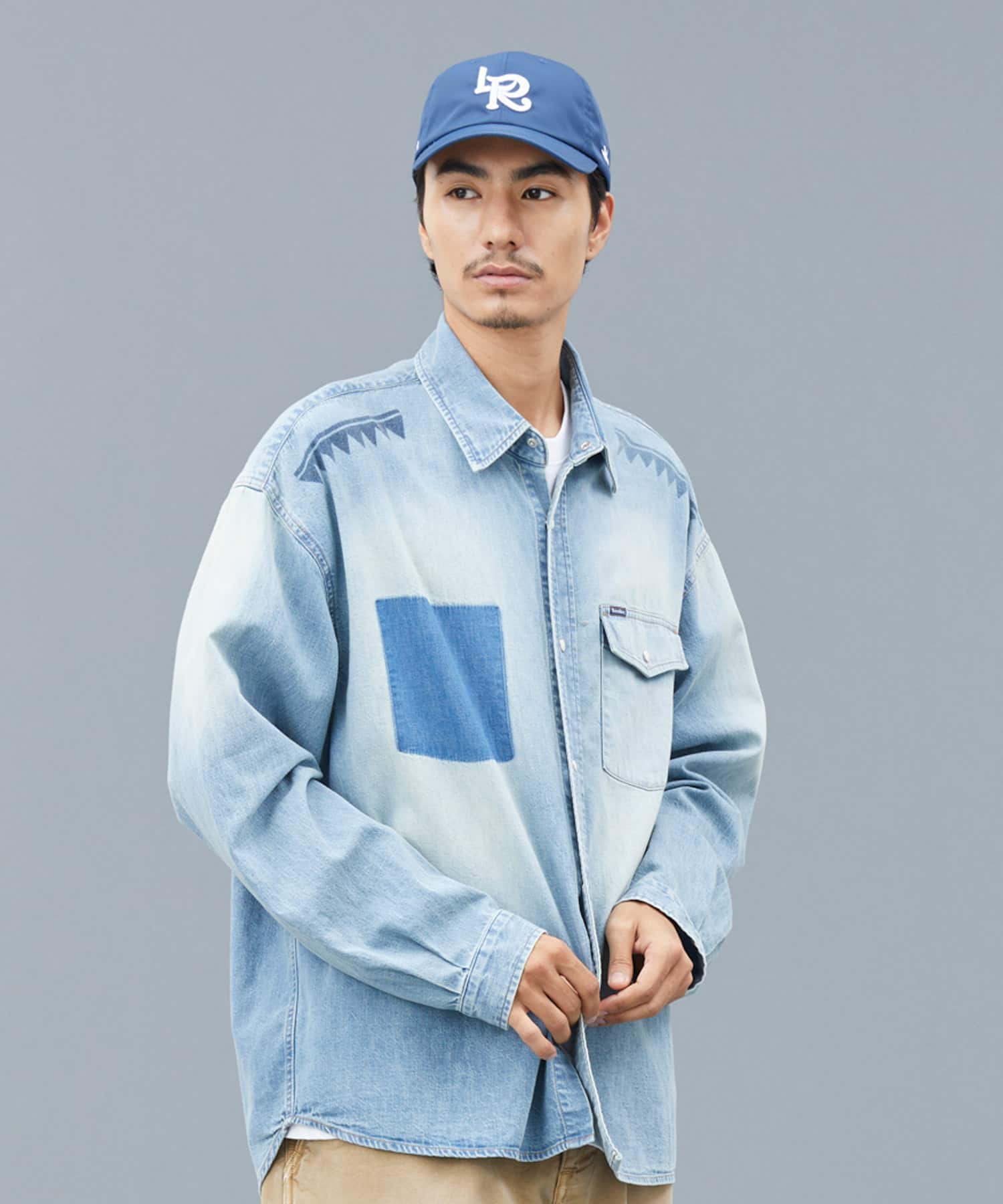 LIBERAIDERS TRIBAL DENIM SHIRT BLUE（リベレイダース