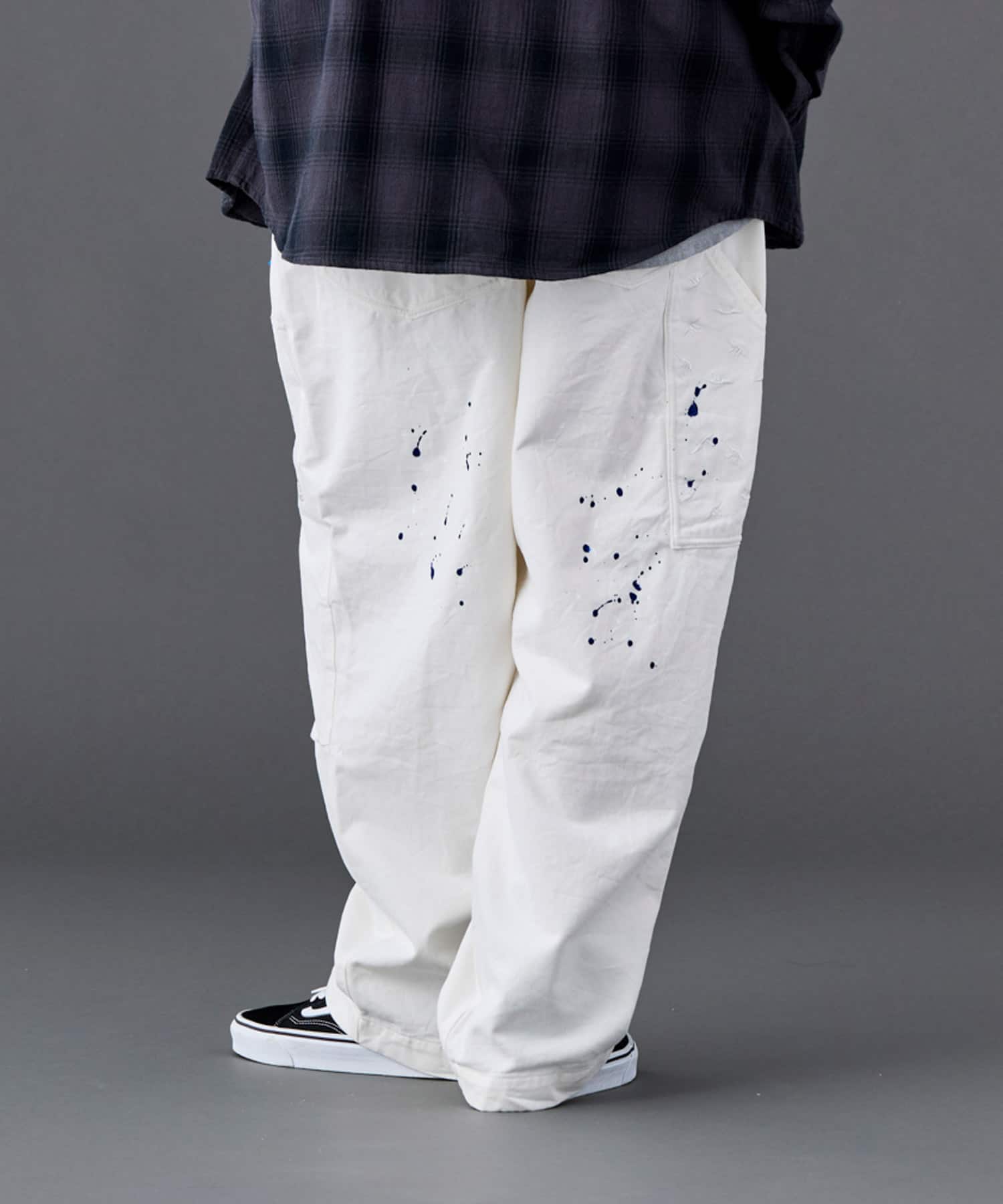 LIBERAIDERS SARROUEL CHINO PAINTER PANTS WHITEの画像