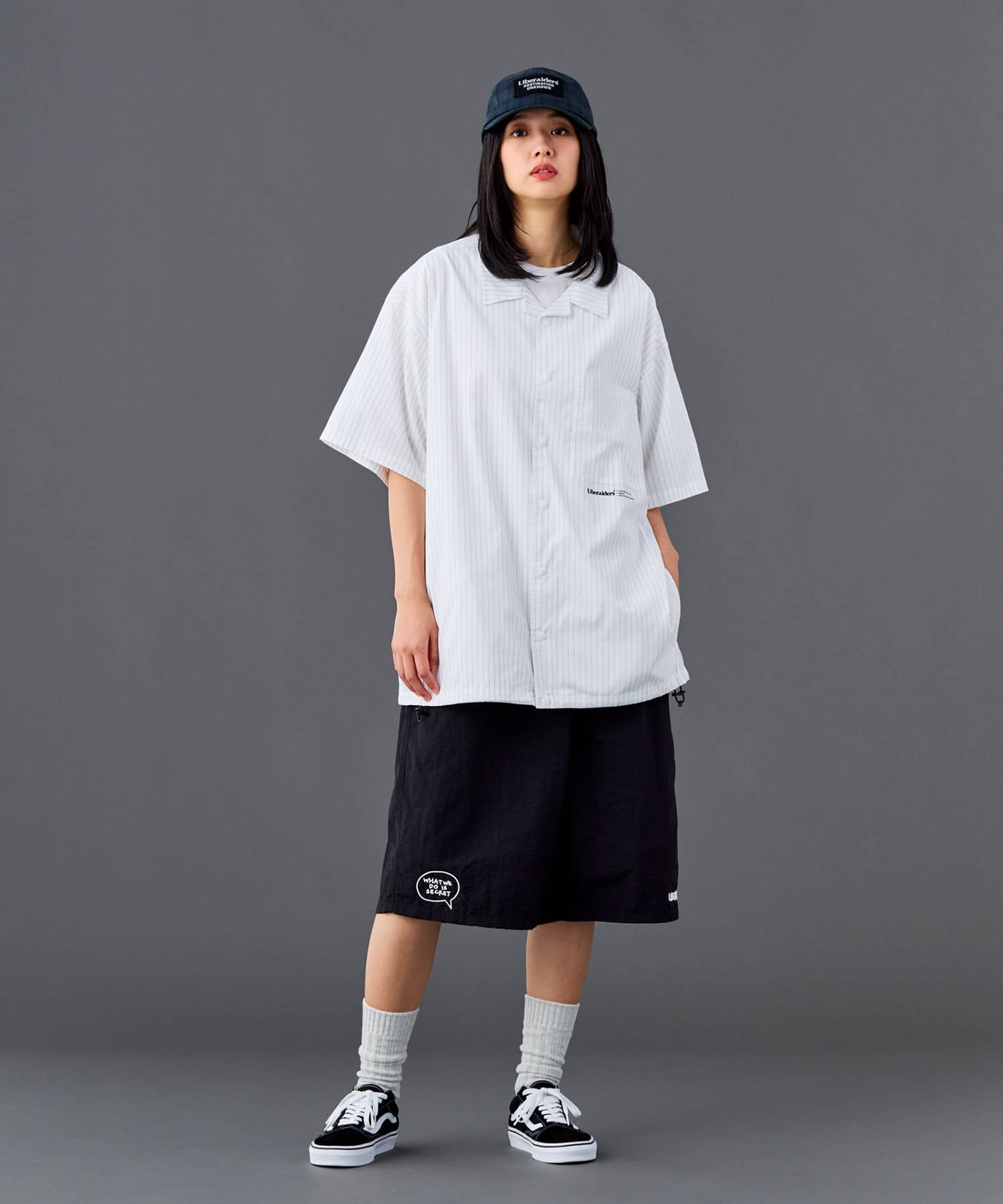 LIBERAIDERS NYLON HALF SHORTS BLACKの画像