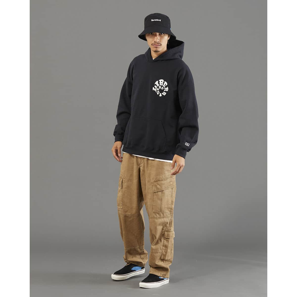 LIBERAIDERS SPIRAL LOGO HOODIE BLACK の画像