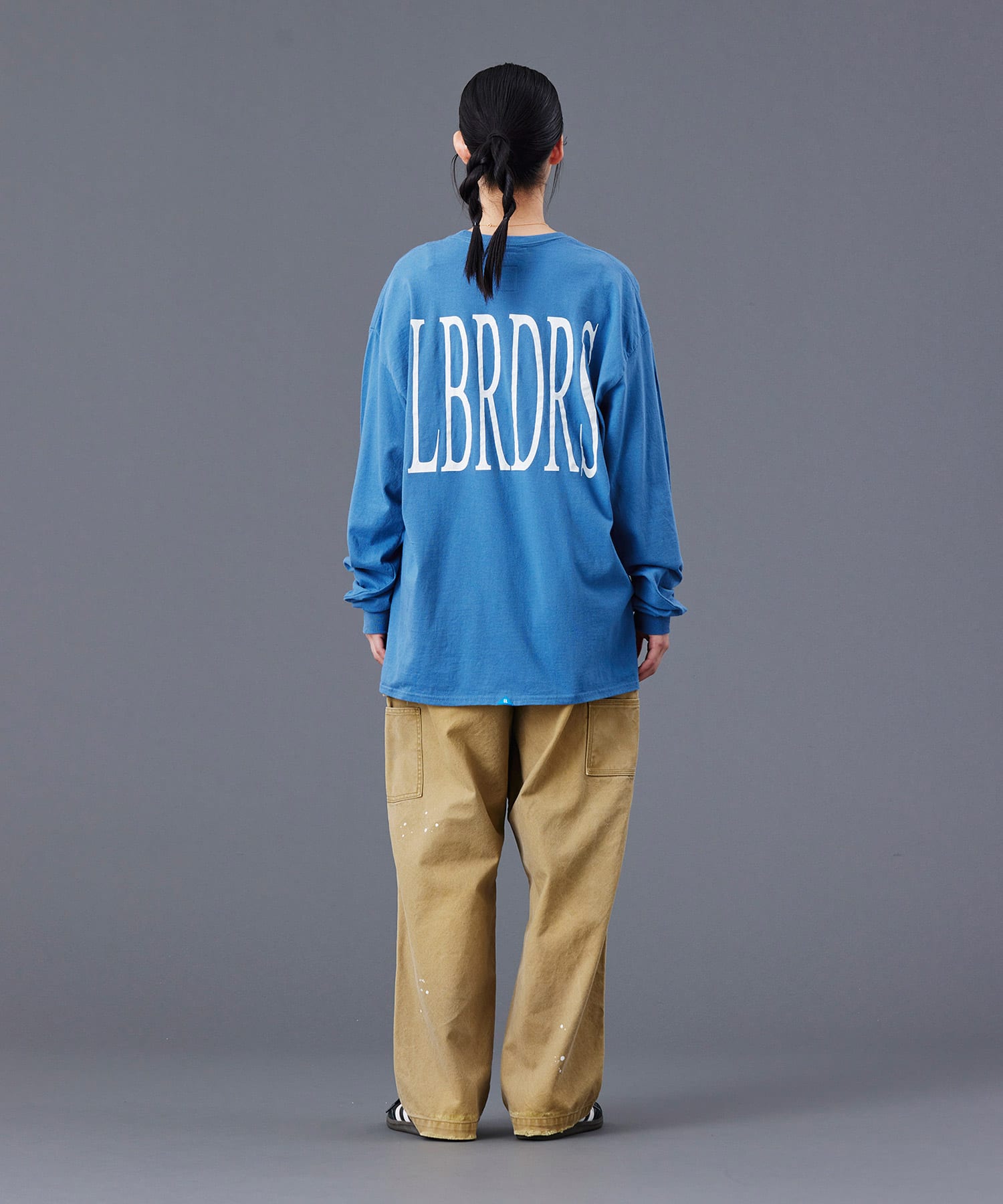 LIBERAIDERS LBRDRS LOGO L/S TEE BLUEの画像