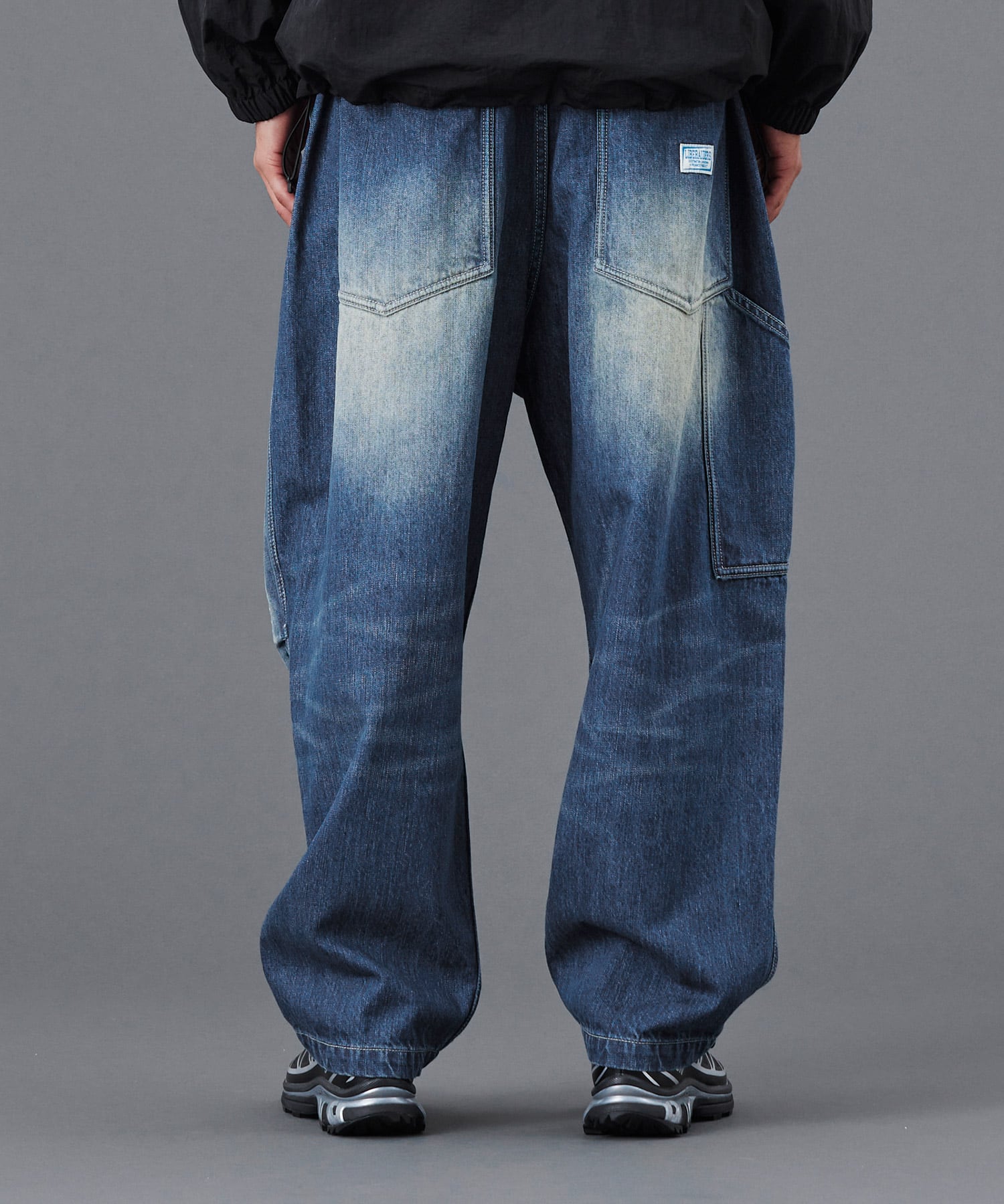 LIBERAIDERS DENIM SARROUEL PANTS BLUEの画像