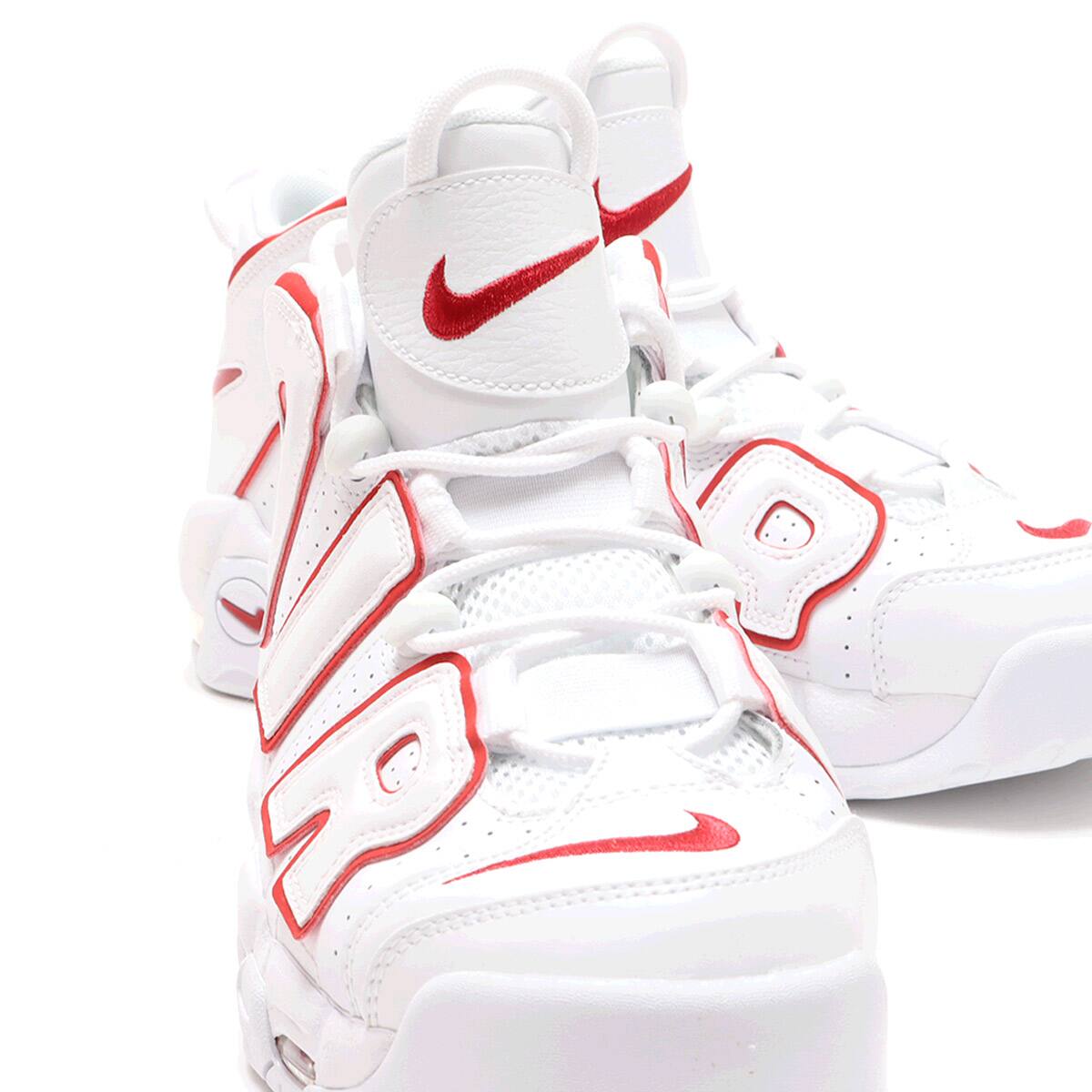 nike air more uptempo white varsity red