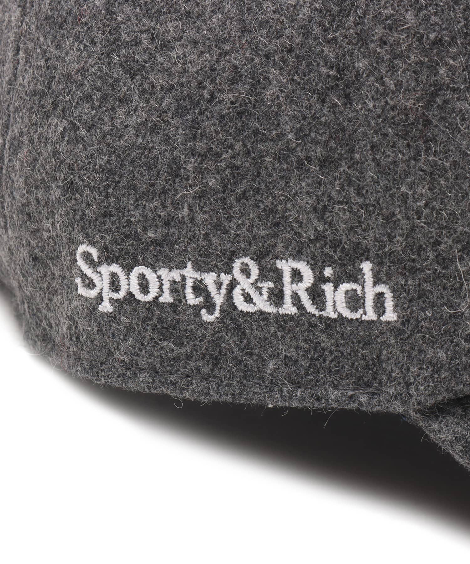 SPORTY＆RICH Yankees Serif Wool Hat Dark Greyの画像