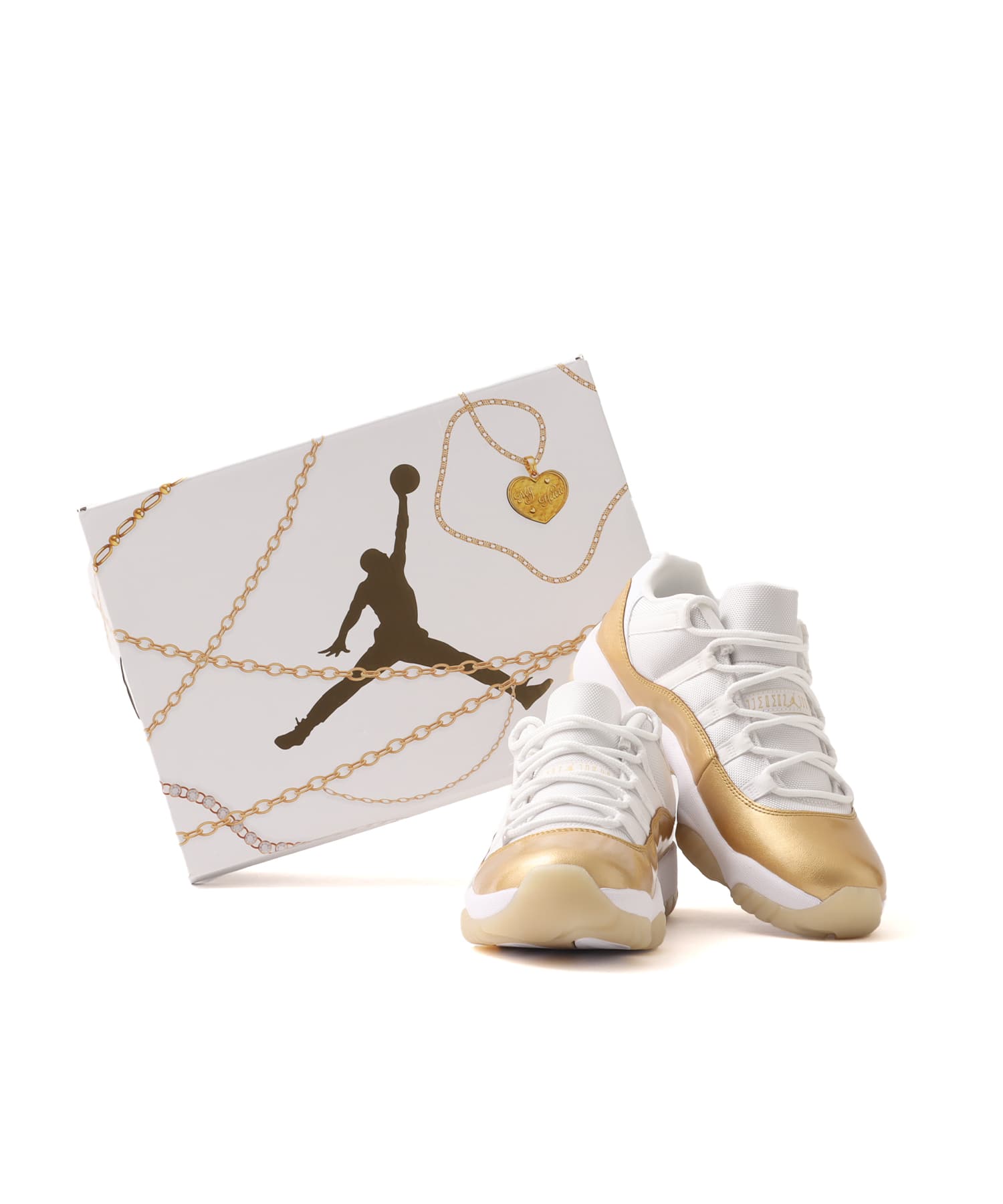 JORDAN BRAND AIR JORDAN 11 RETRO LOW WHITE/METALLIC GOLD-TEAM GOLDの画像