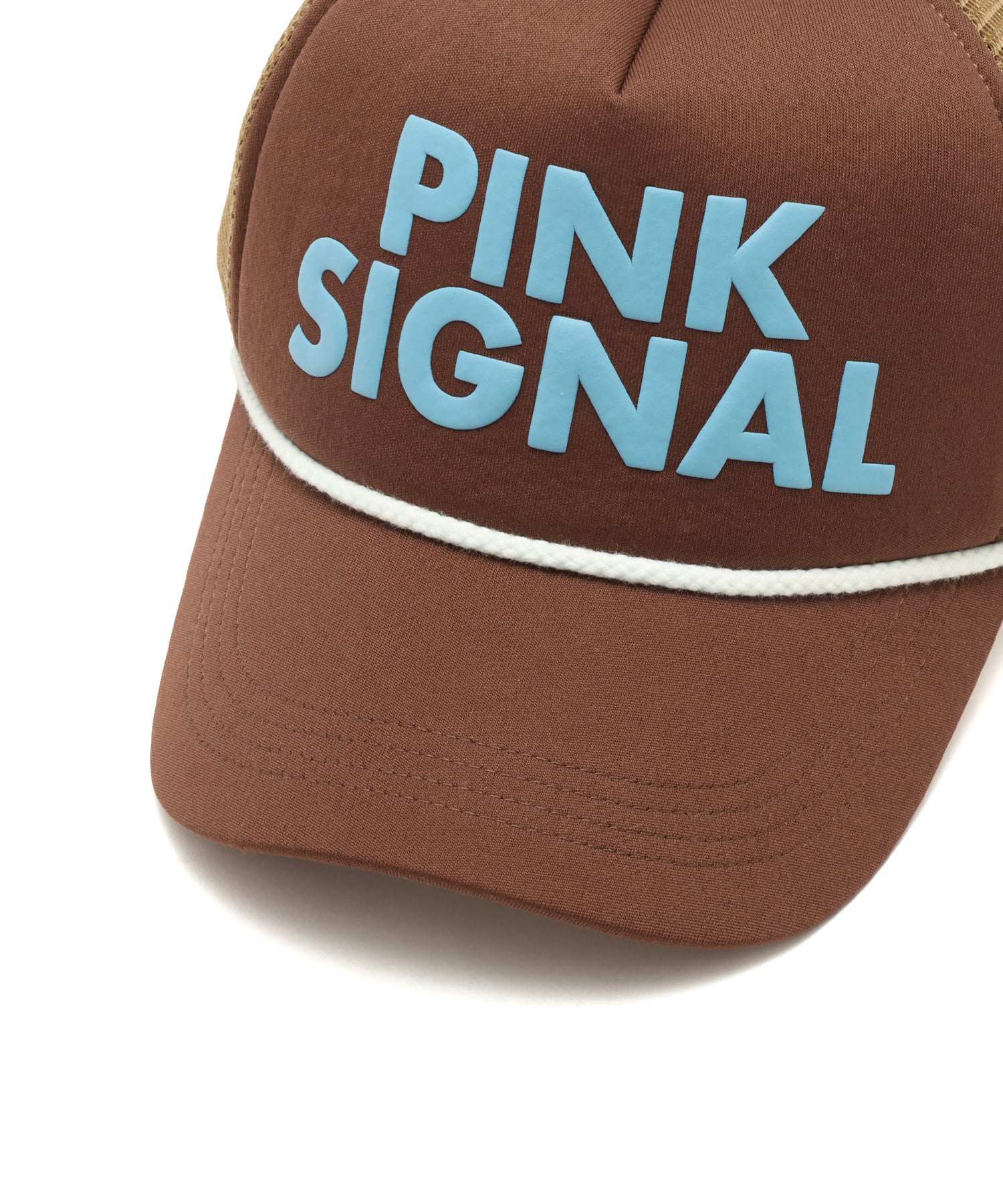 atmos pink SIGNAL Logo Cap BROWNの画像
