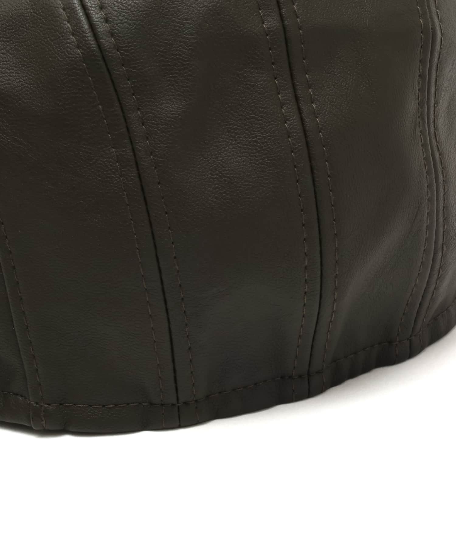 atmos pink Fake Leather Hunting Cap KHAKIの画像