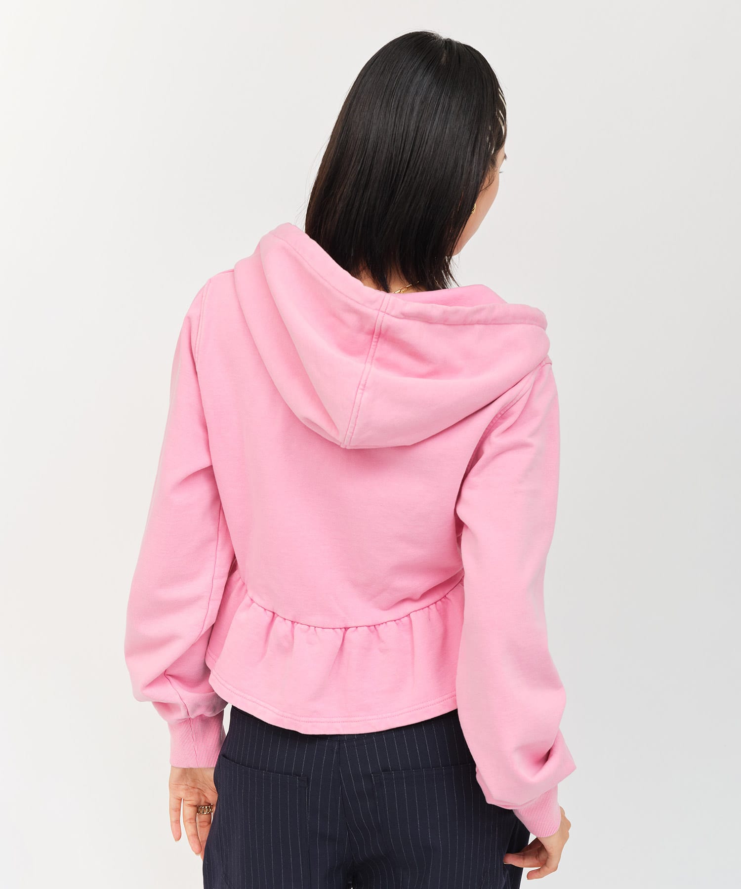 atmos pink Peplum Zip Hoodie PINKの画像