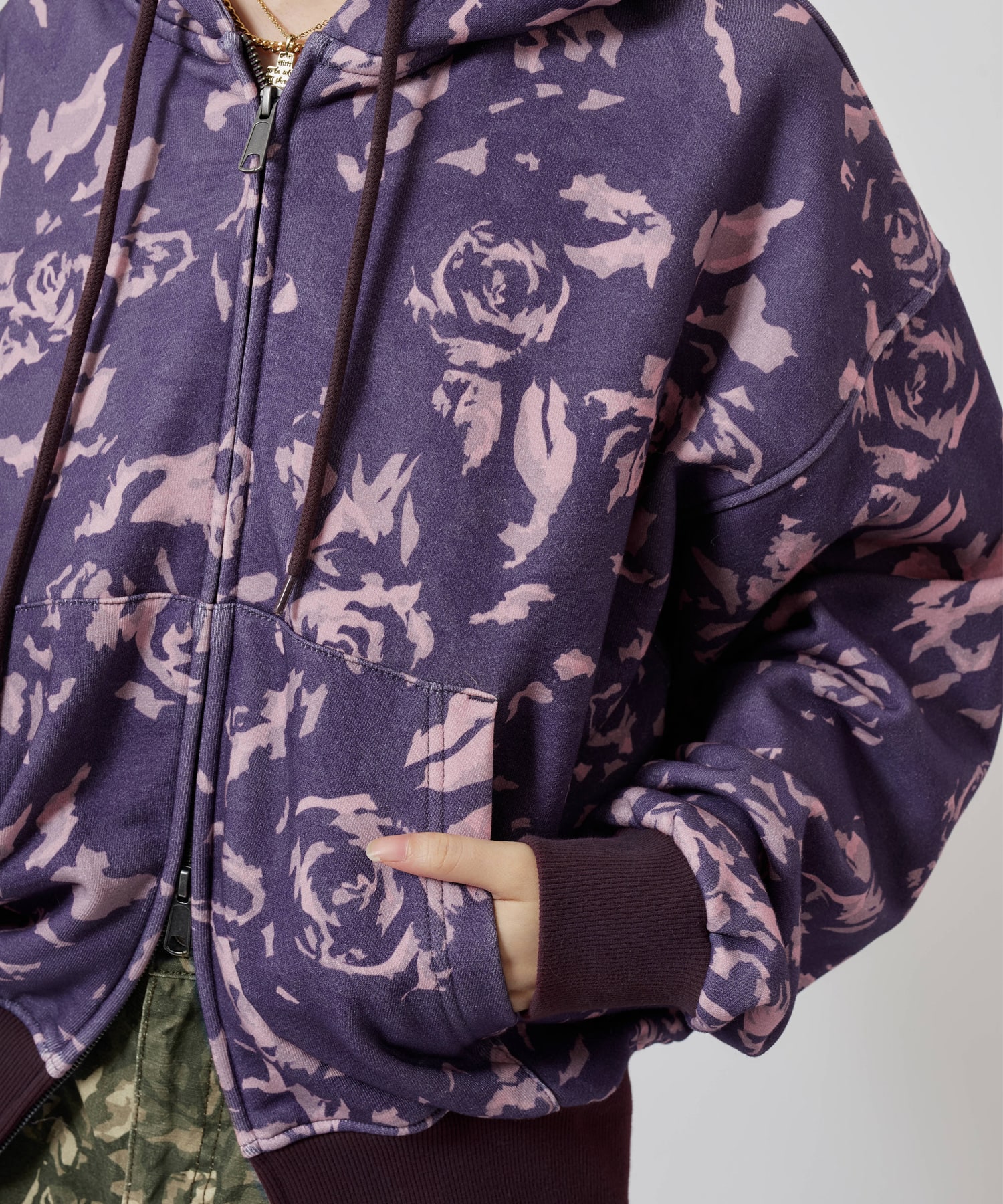 atmos pink Rose Camouflage Zip-up Hoodie PINKの画像