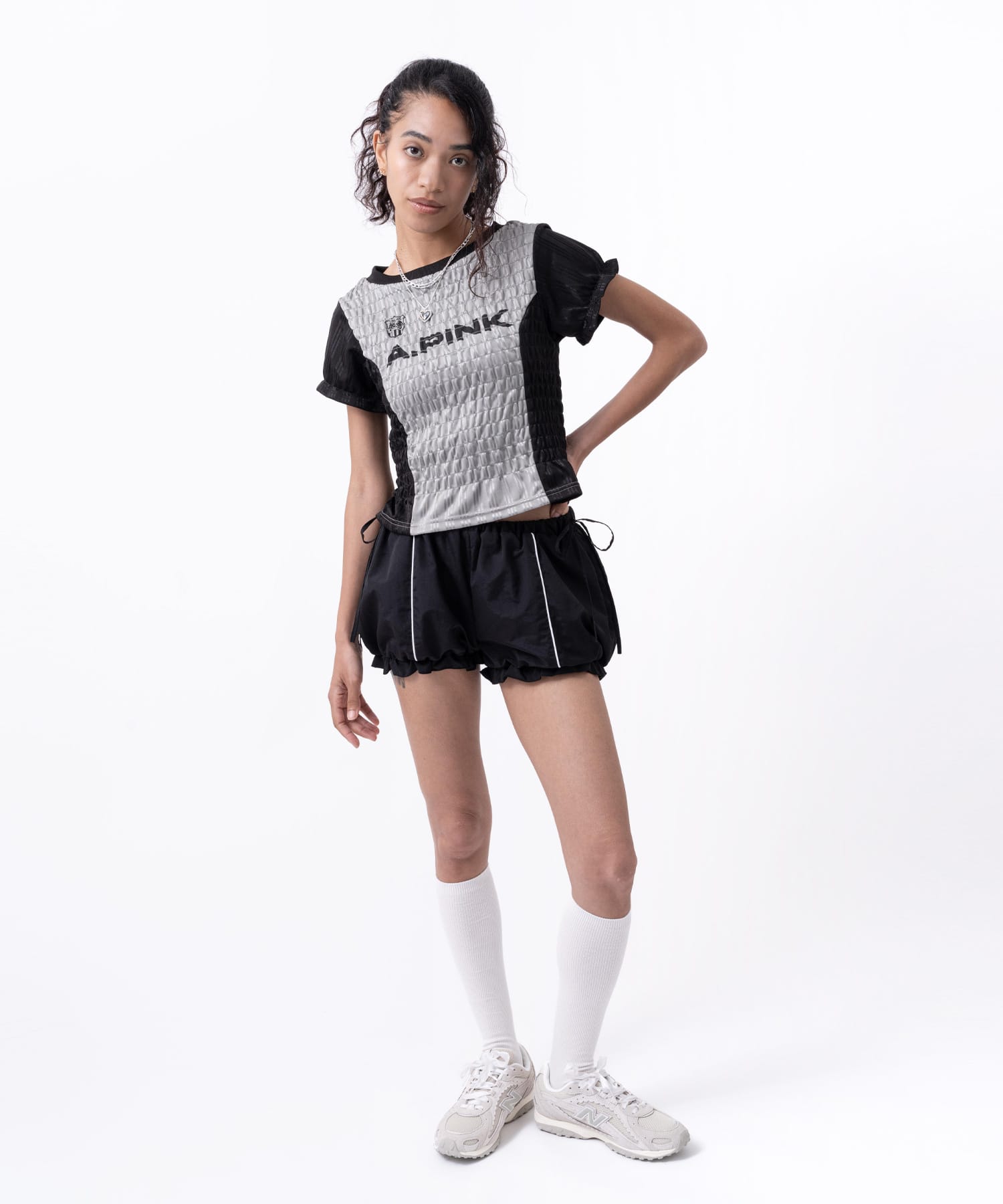 atmos pink Sporty Short Pants BLACKの画像
