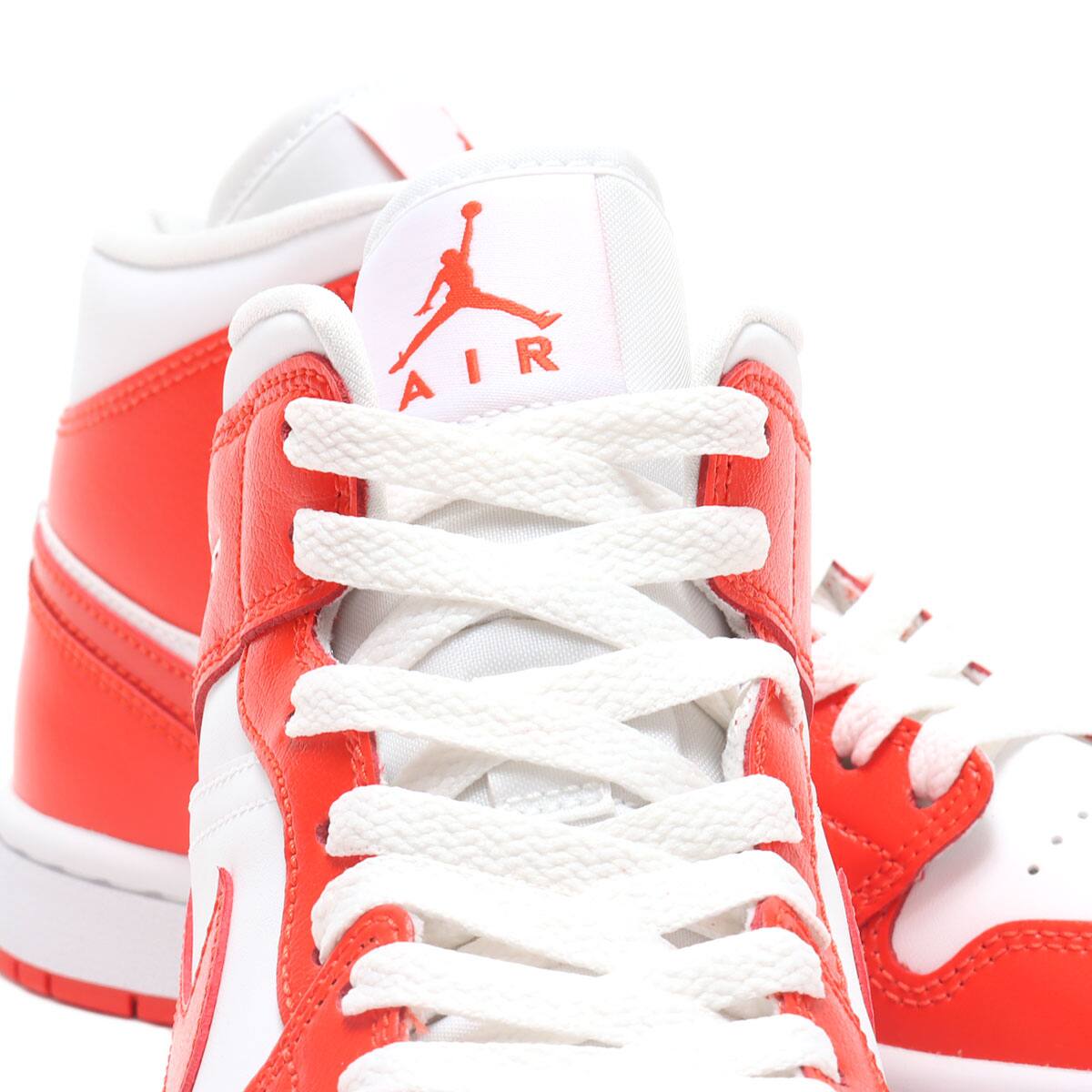 JORDAN BRAND WMNS AIR JORDAN 1 MID WHITE/HABANERO RED-WHITE JORDAN BRAND WMNS AIR JORDAN 1 MID WHITE/HABANERO RED-WHITE