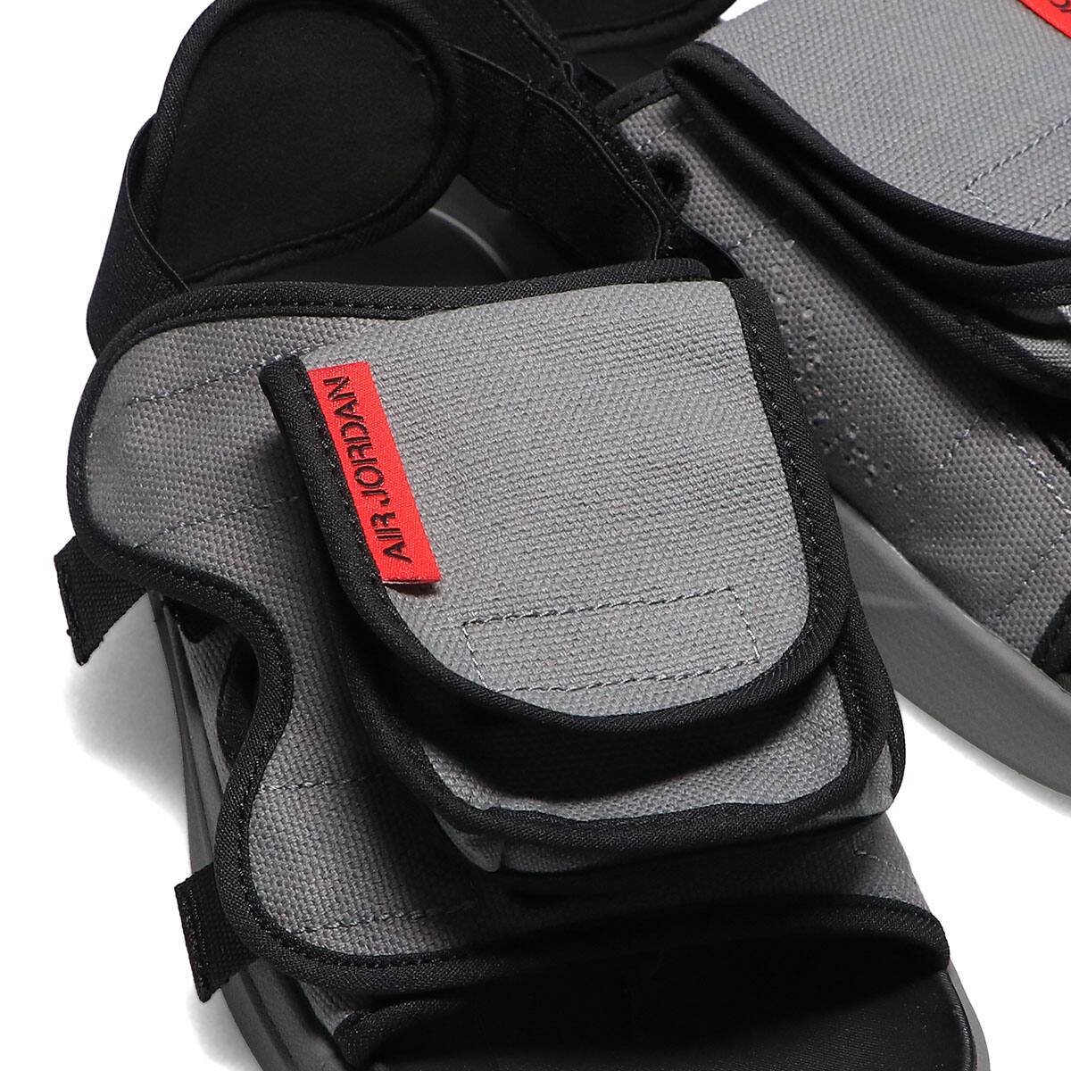 JORDAN BRAND JORDAN LS SLIDE SMOKE GREY/UNIVERSITY RED-BLACK-WHITE 21SU-Iの画像