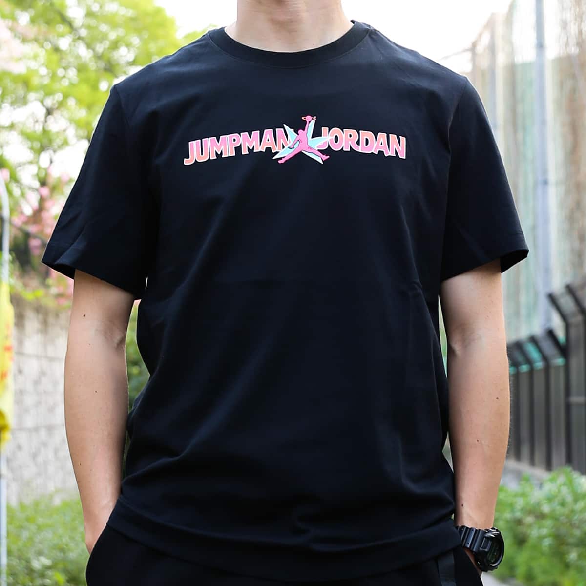 JORDAN BRAND AS M J AJ11 GFX SS CREW BLACK 21SU-Iの画像